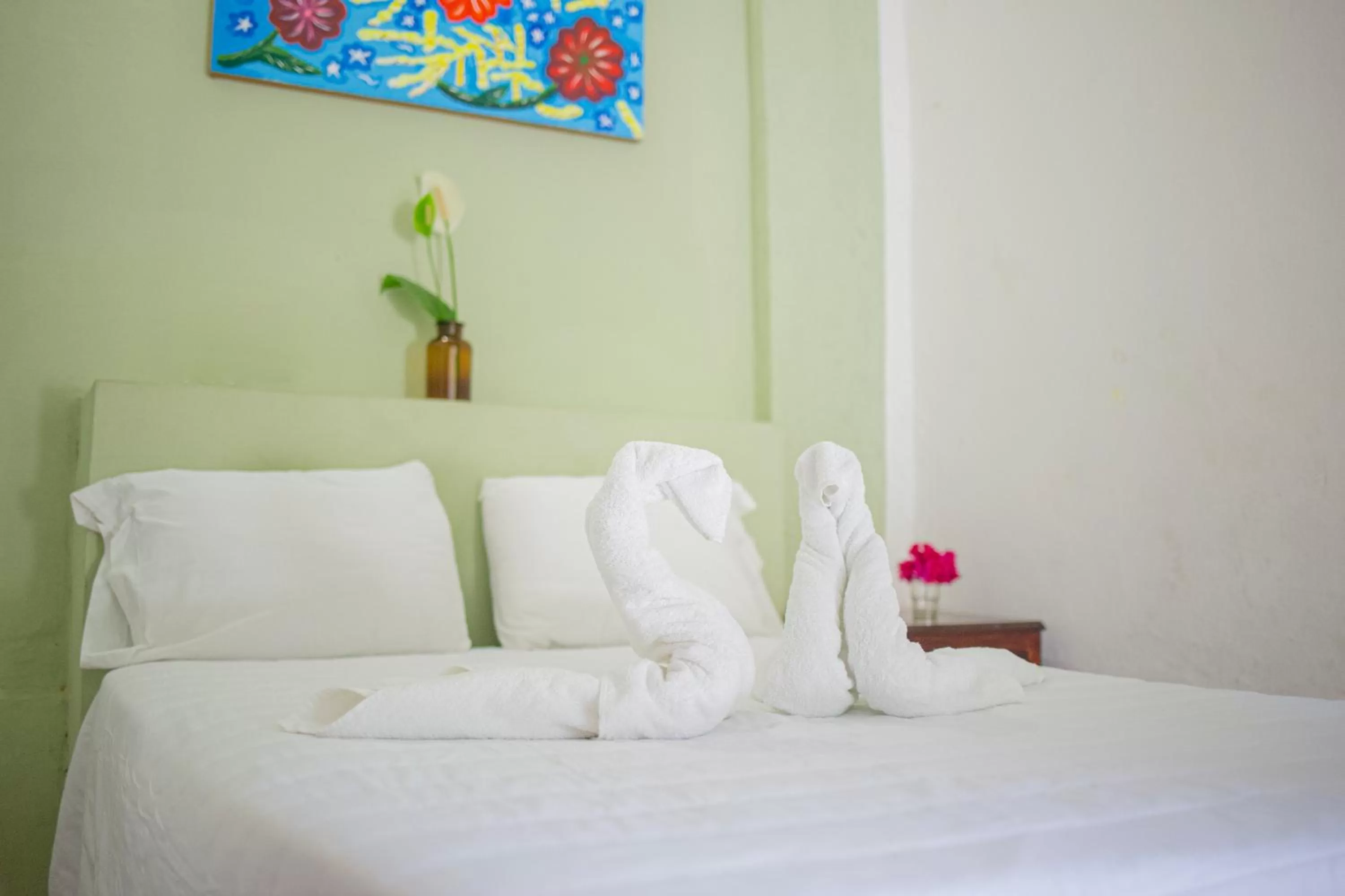 Bed in Hotel Posada San Jose