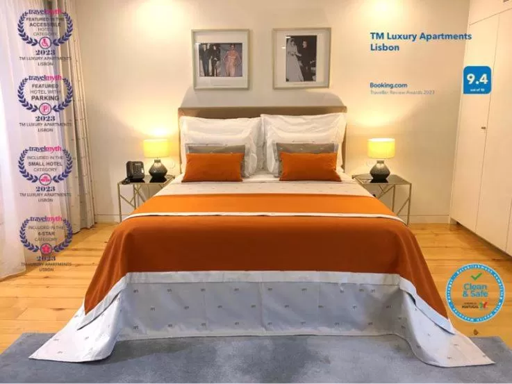Bed in TM Luxury Apartments Lisbon