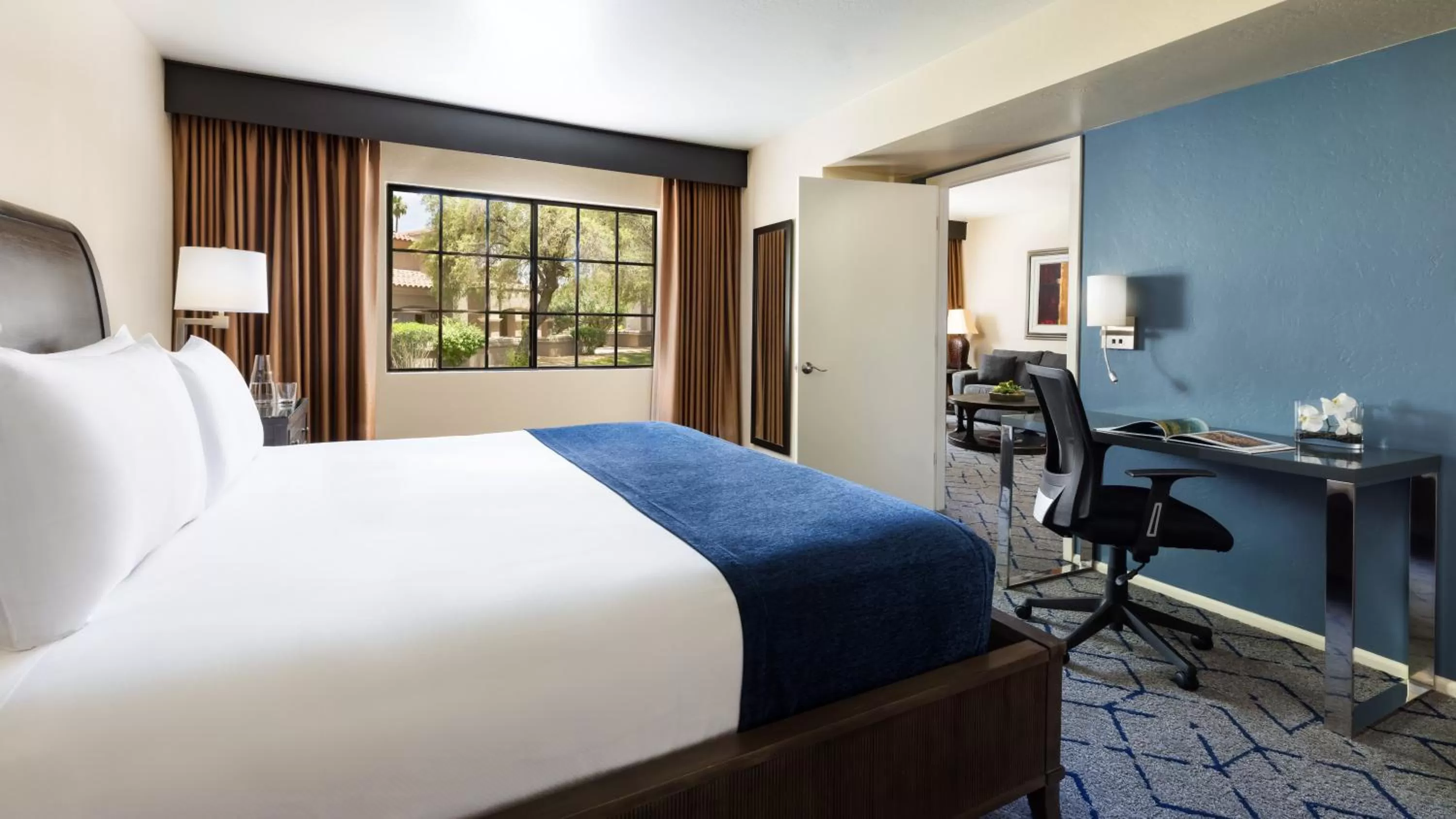 Bedroom, Bed in Kimpton Miralina coming soon - Scottsdale Plaza Resort