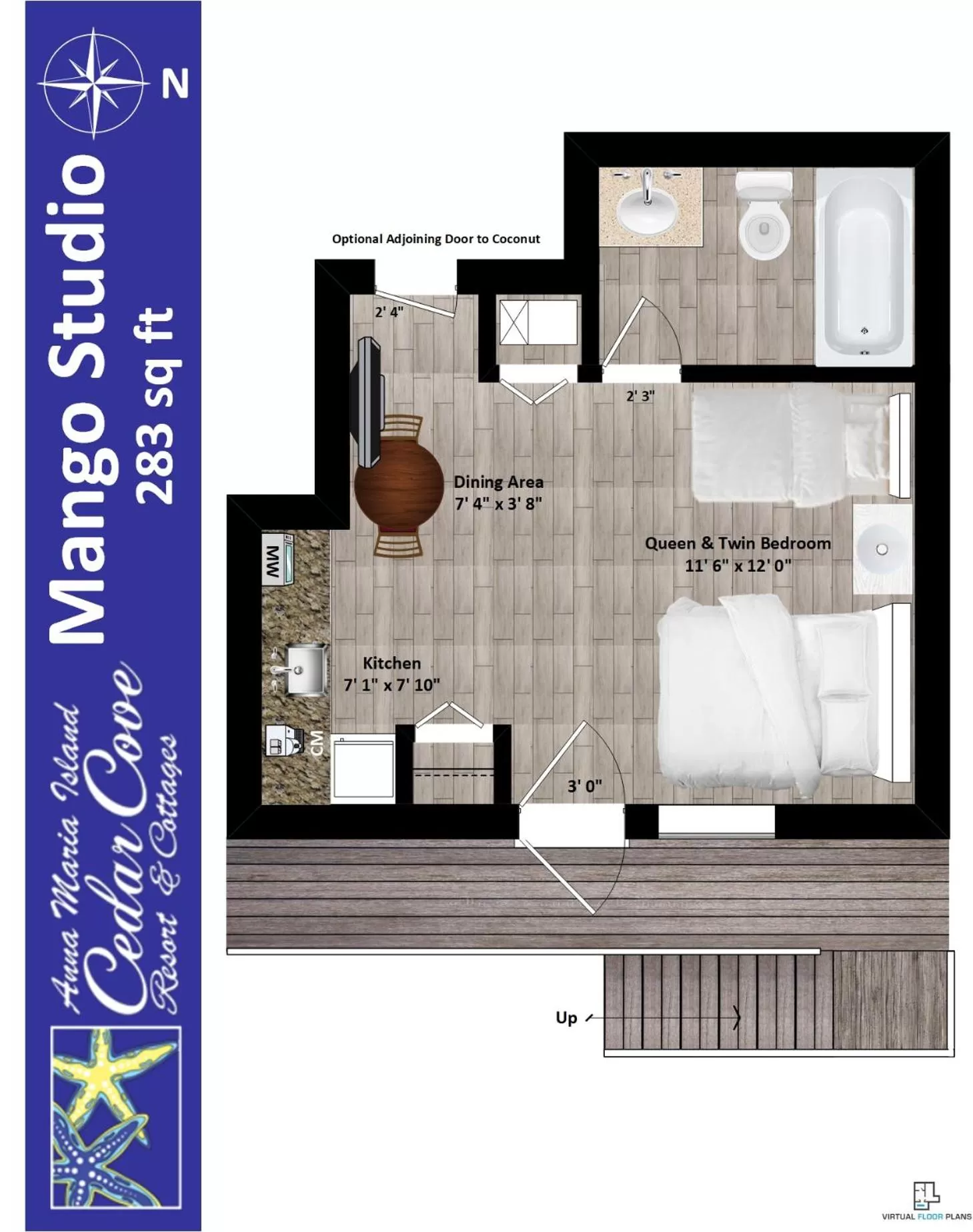 Floor plan in Cedar Cove Resort & Cottages