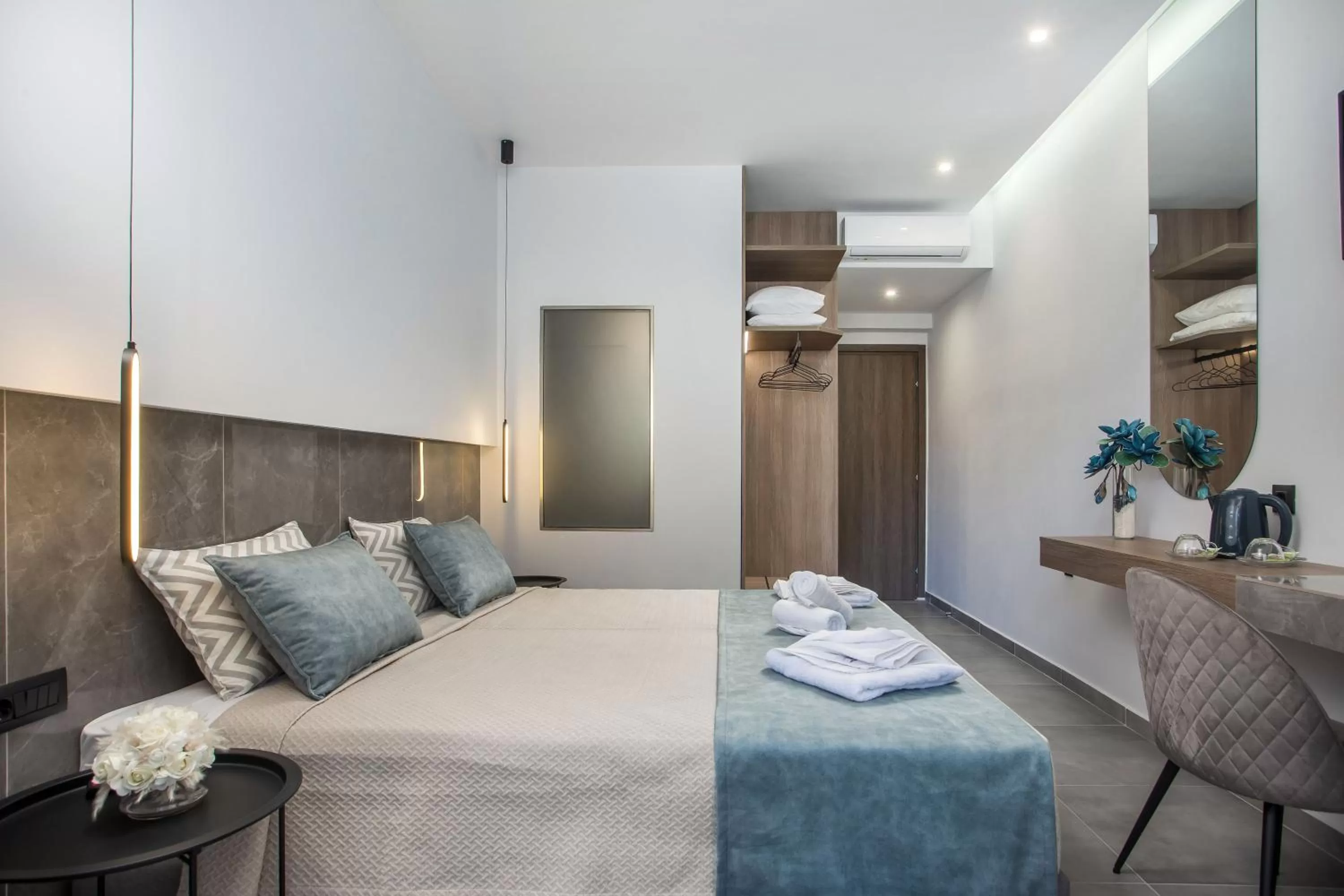 Bed in FRESH HOTEL FALIRAKI