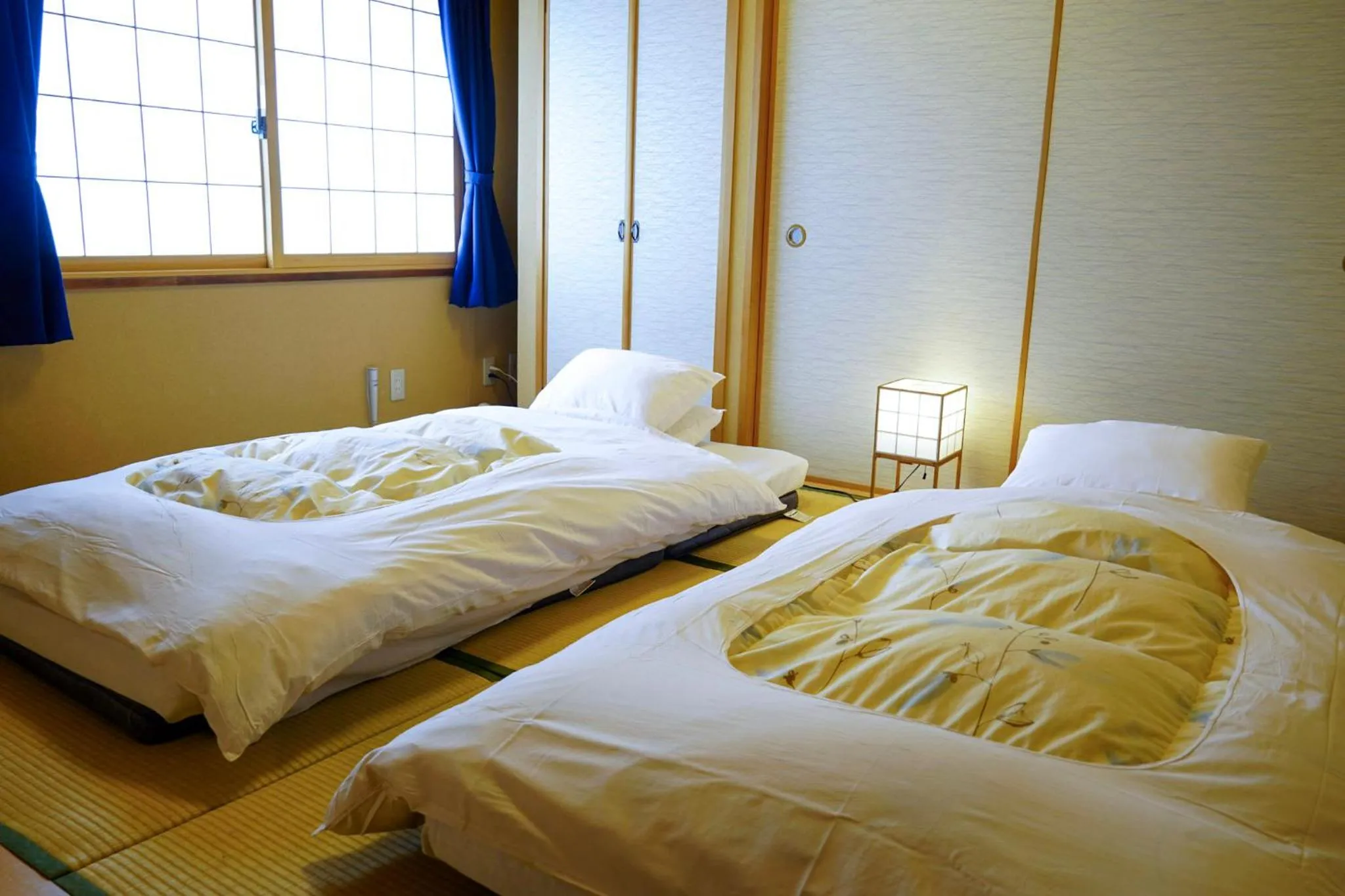 Bed in Ryokan Kamogawa Asakusa