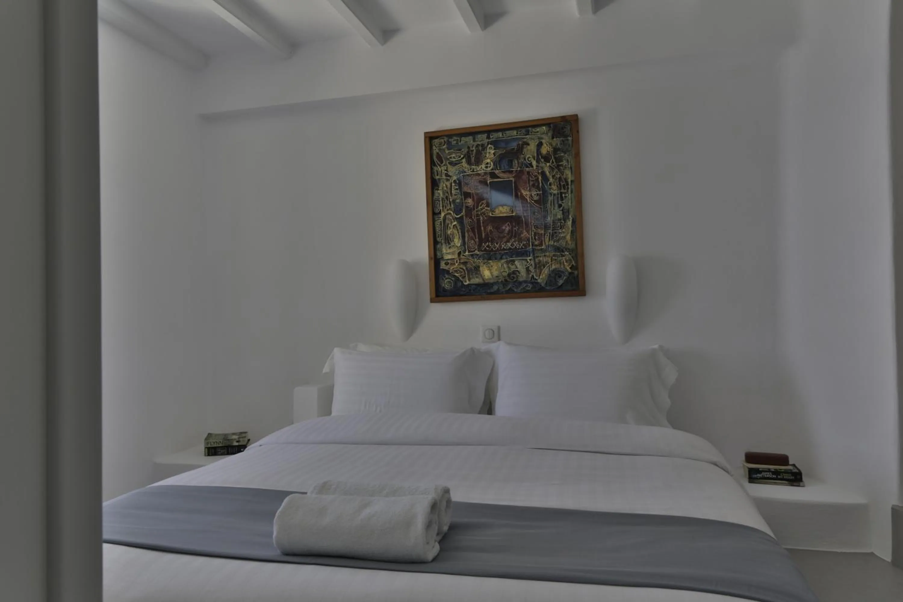 Bed in Trieris Villa & Suites