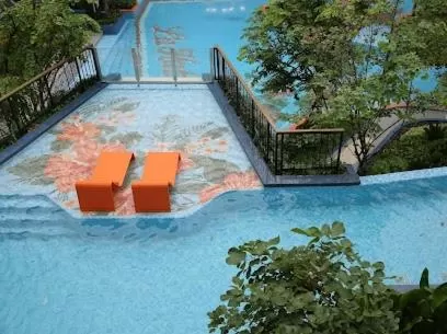 Swimming pool in Huahin mountain view room near the beach