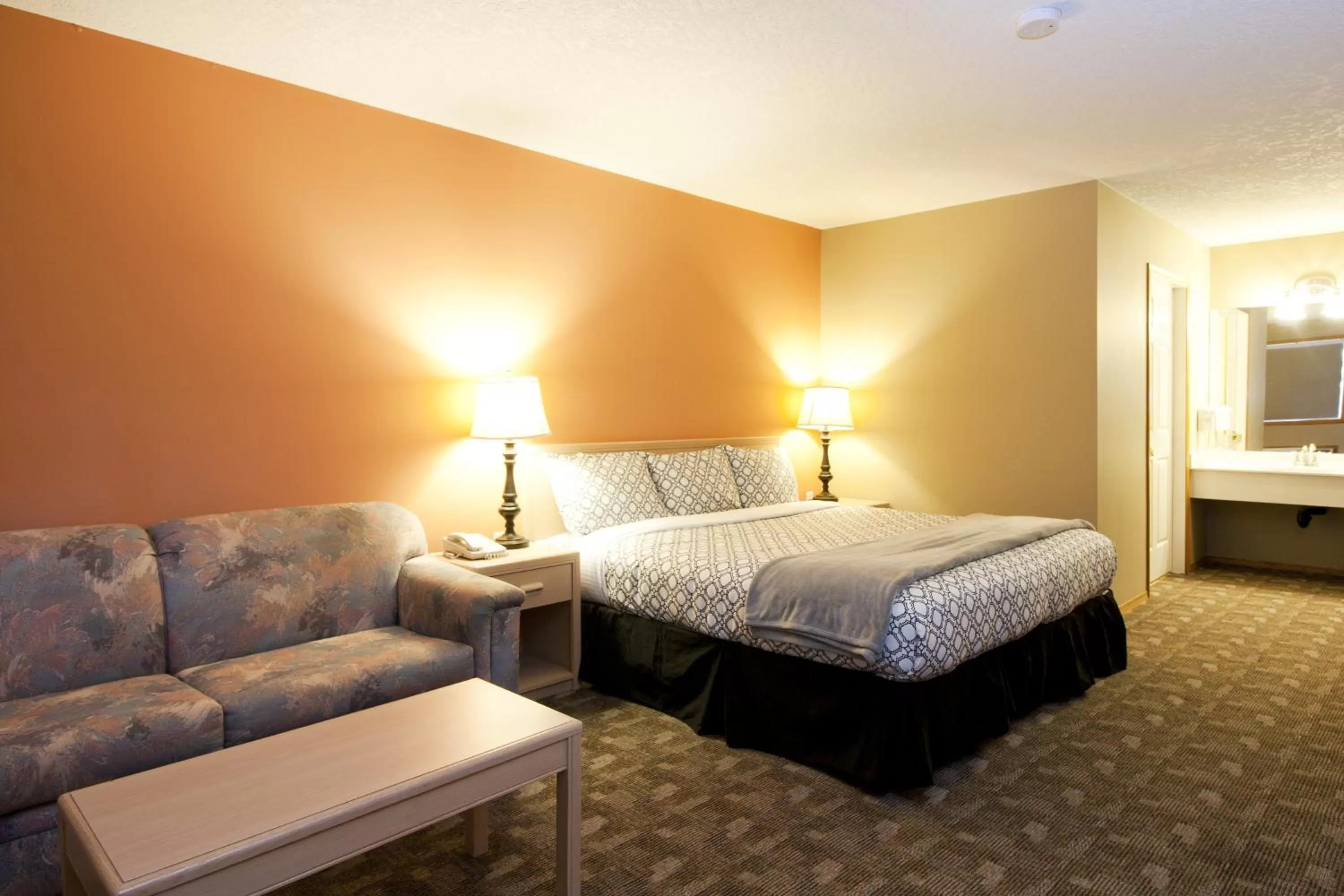 Bed in Bow River Inn