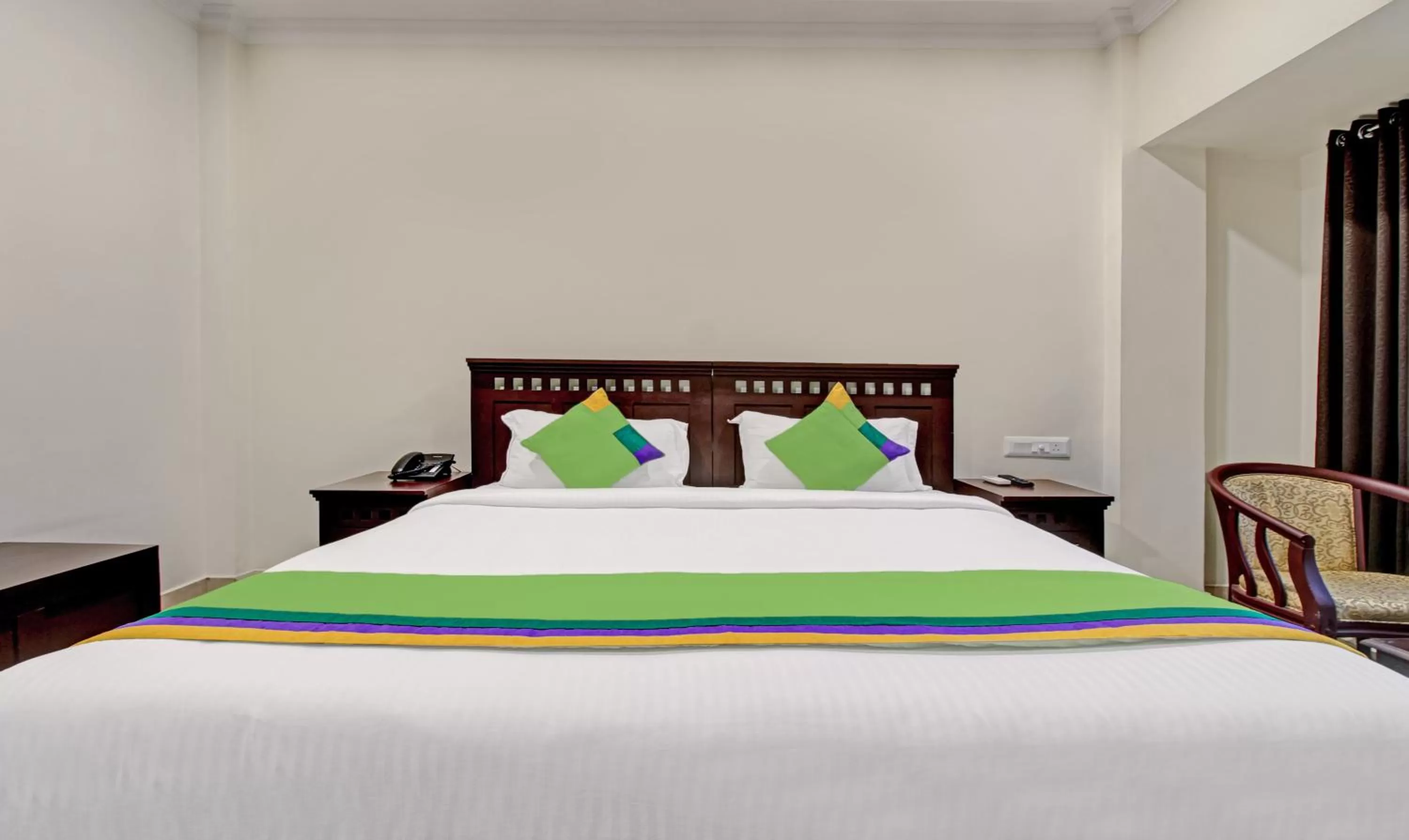 Bedroom, Bed in Treebo Prince