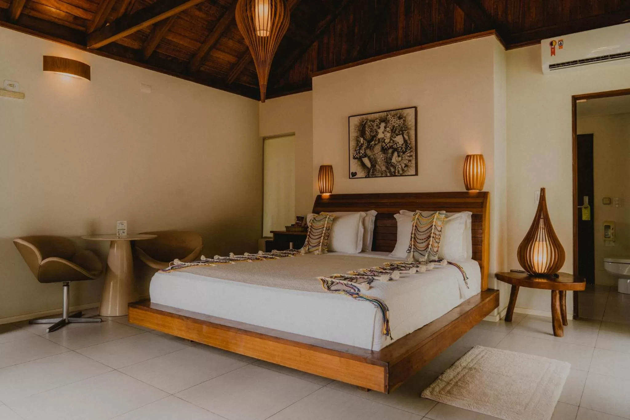 Bed in Pousada Rangai