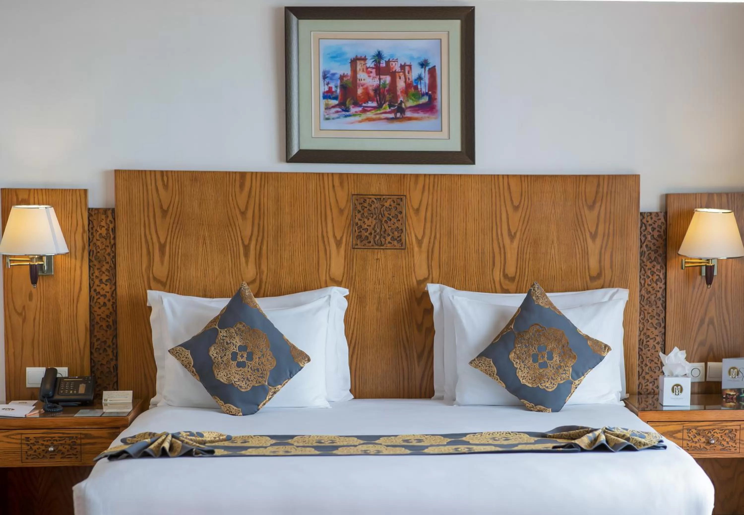 Bed in Grand Mogador Sea View & Spa