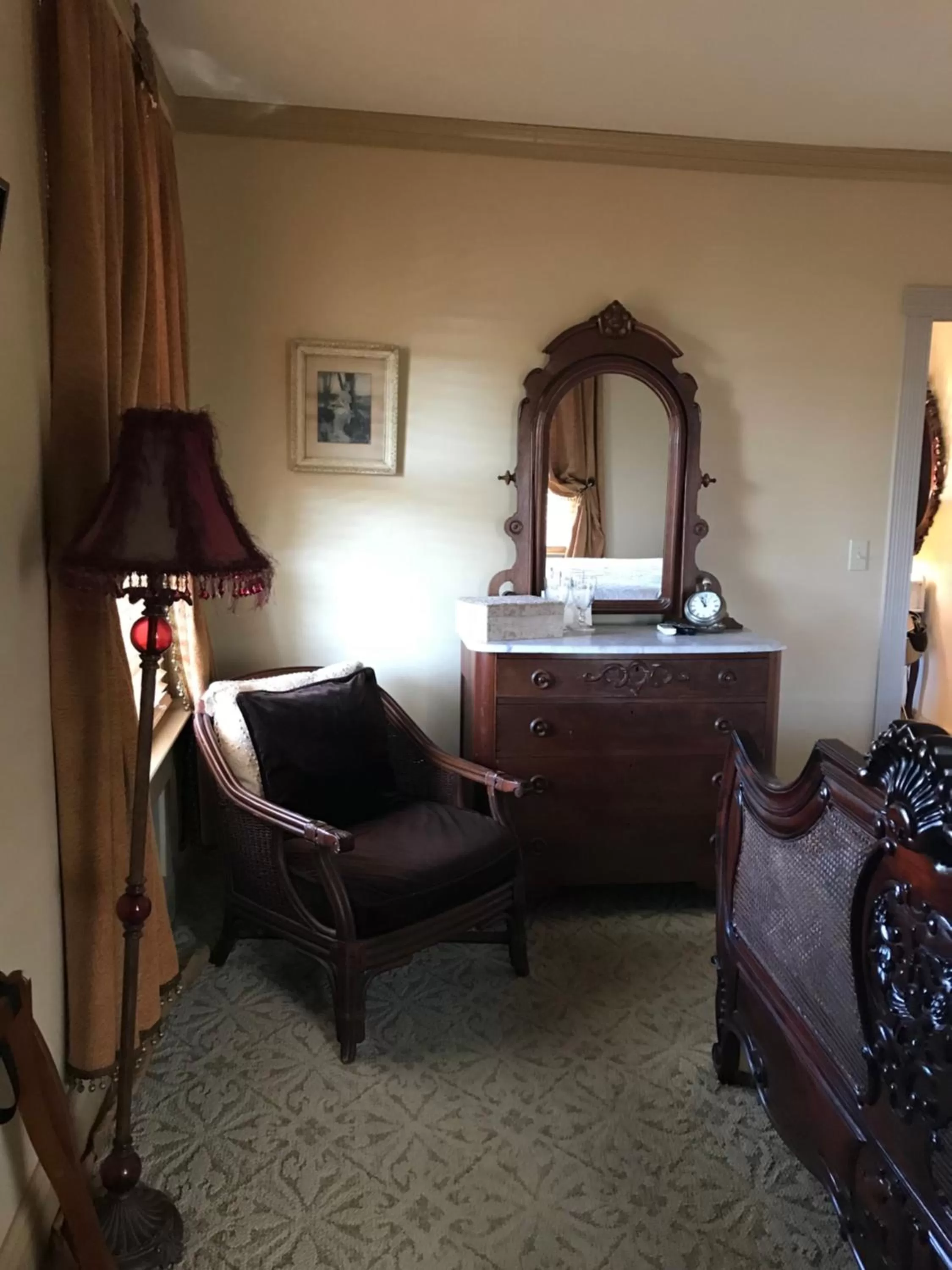 Decorative detail, Bed in Elaine's Cape May Boutique Hotel