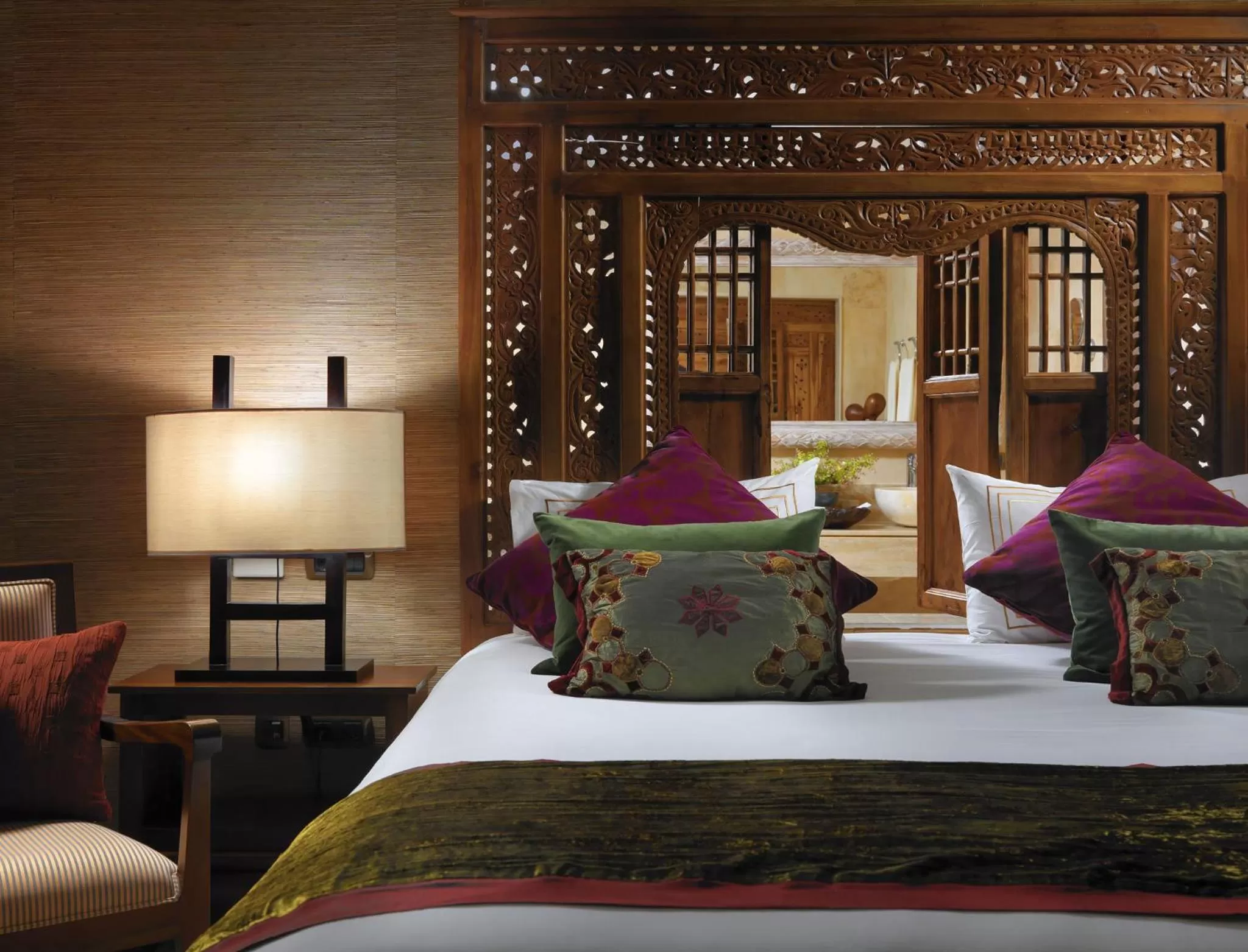 Bed in Royal Garden Villas, Luxury Hotel