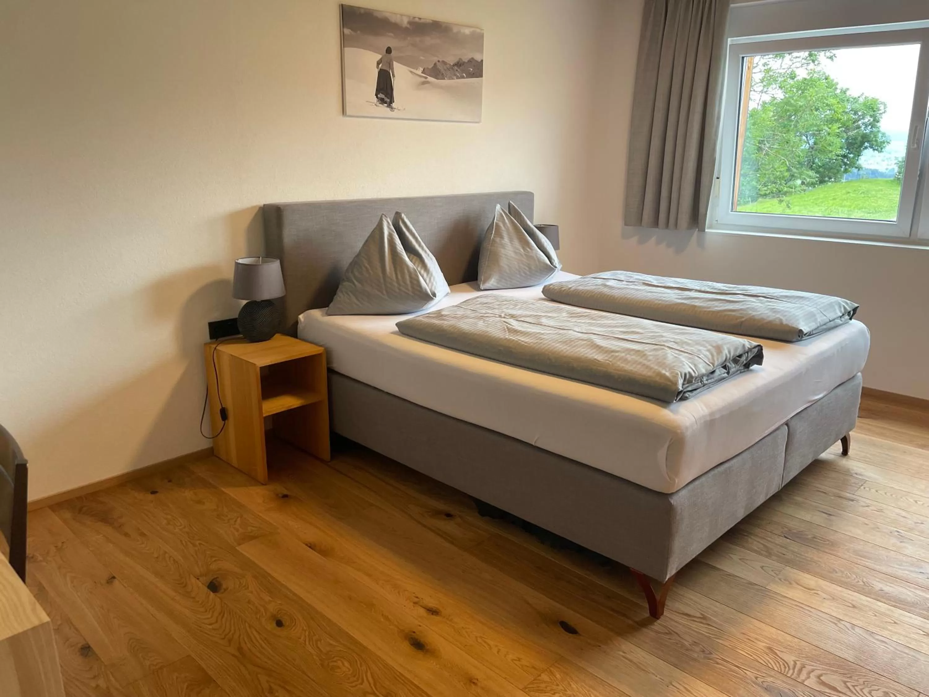 Bed in Panoramahotel Sonnhalde