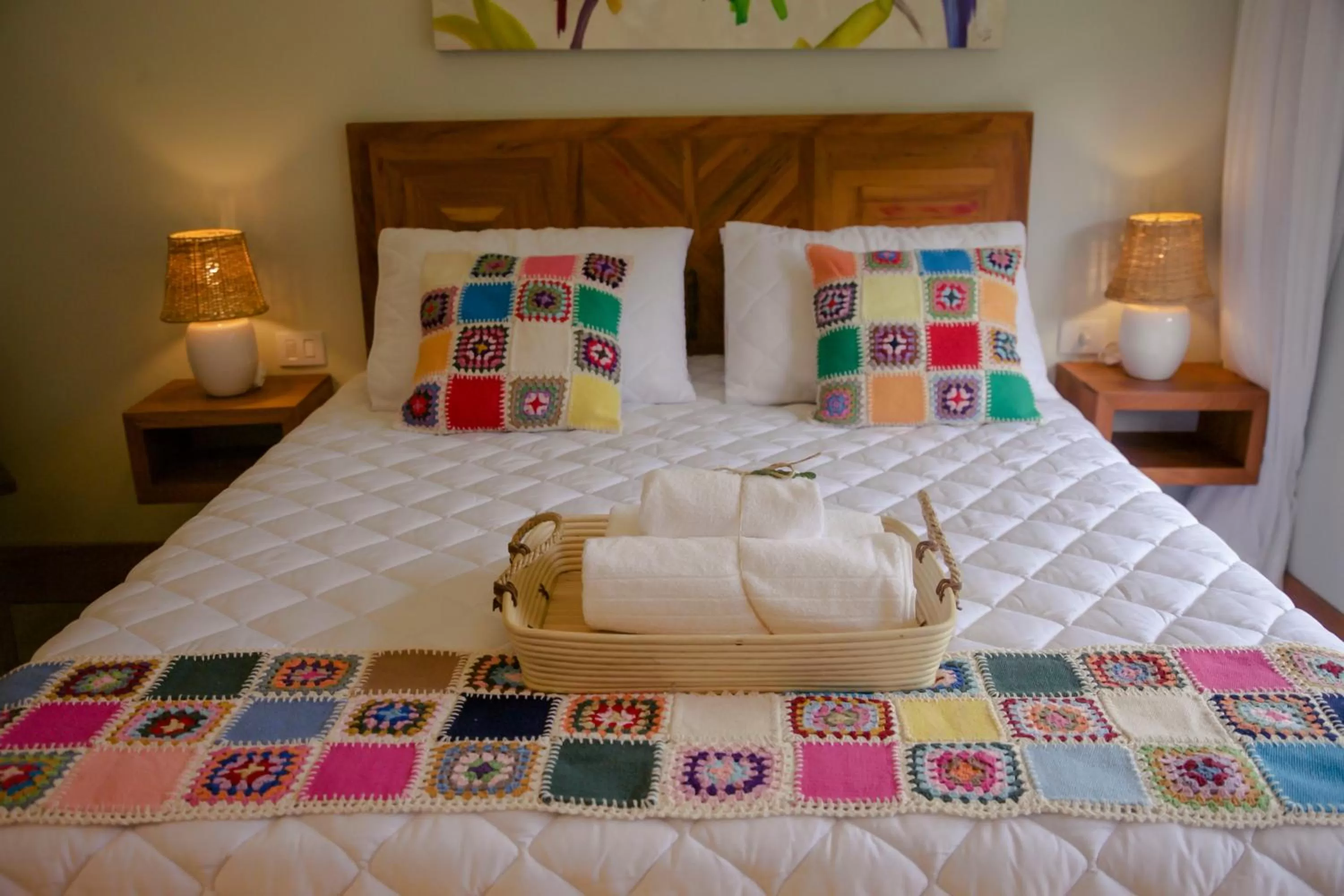 Bed in Pousada Vila do Loro