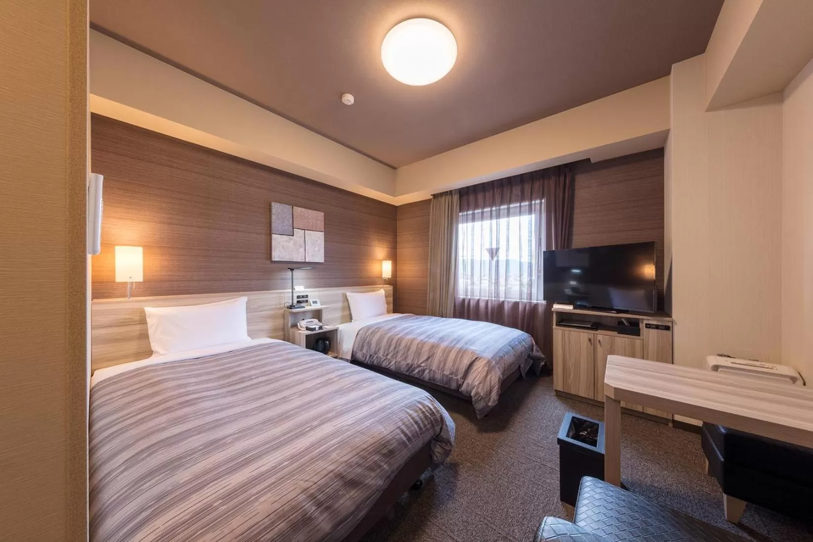 Photo of the whole room, Bed in Hotel Route-Inn Kurashiki Mizushima