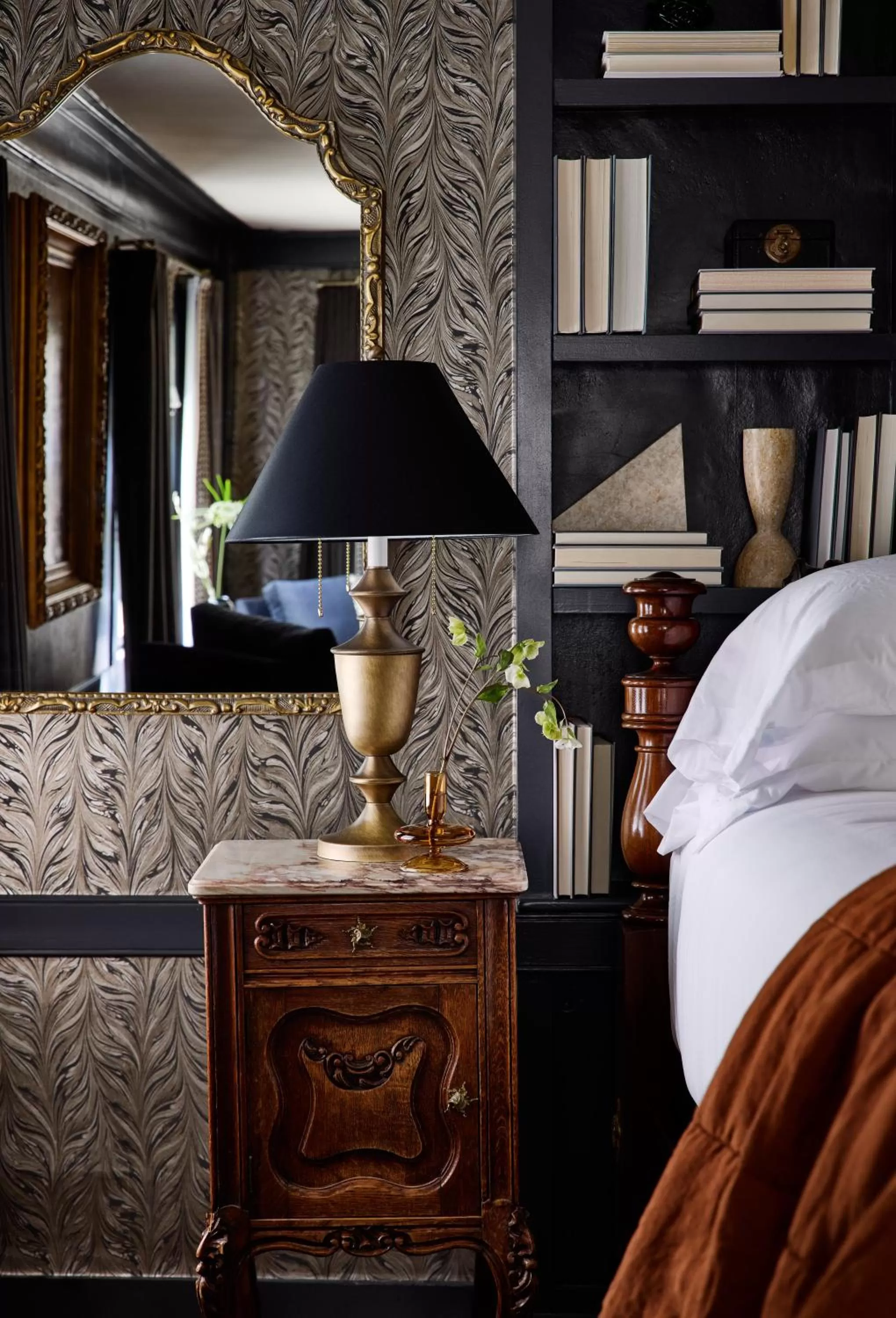 Decorative detail, Bed in Kennebunkport Captains Collection