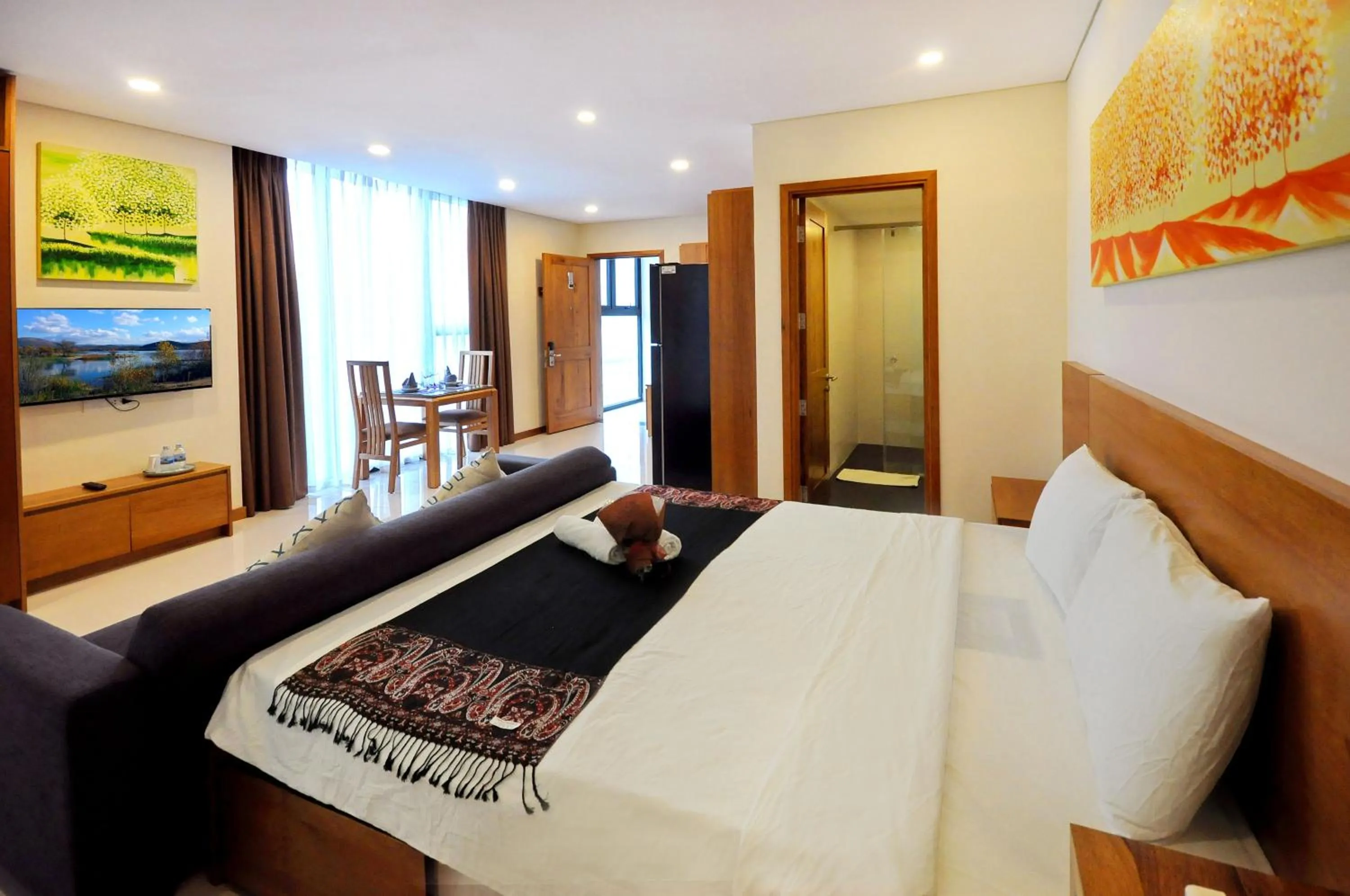 Bed in Holi Beach Hotel & Apartments