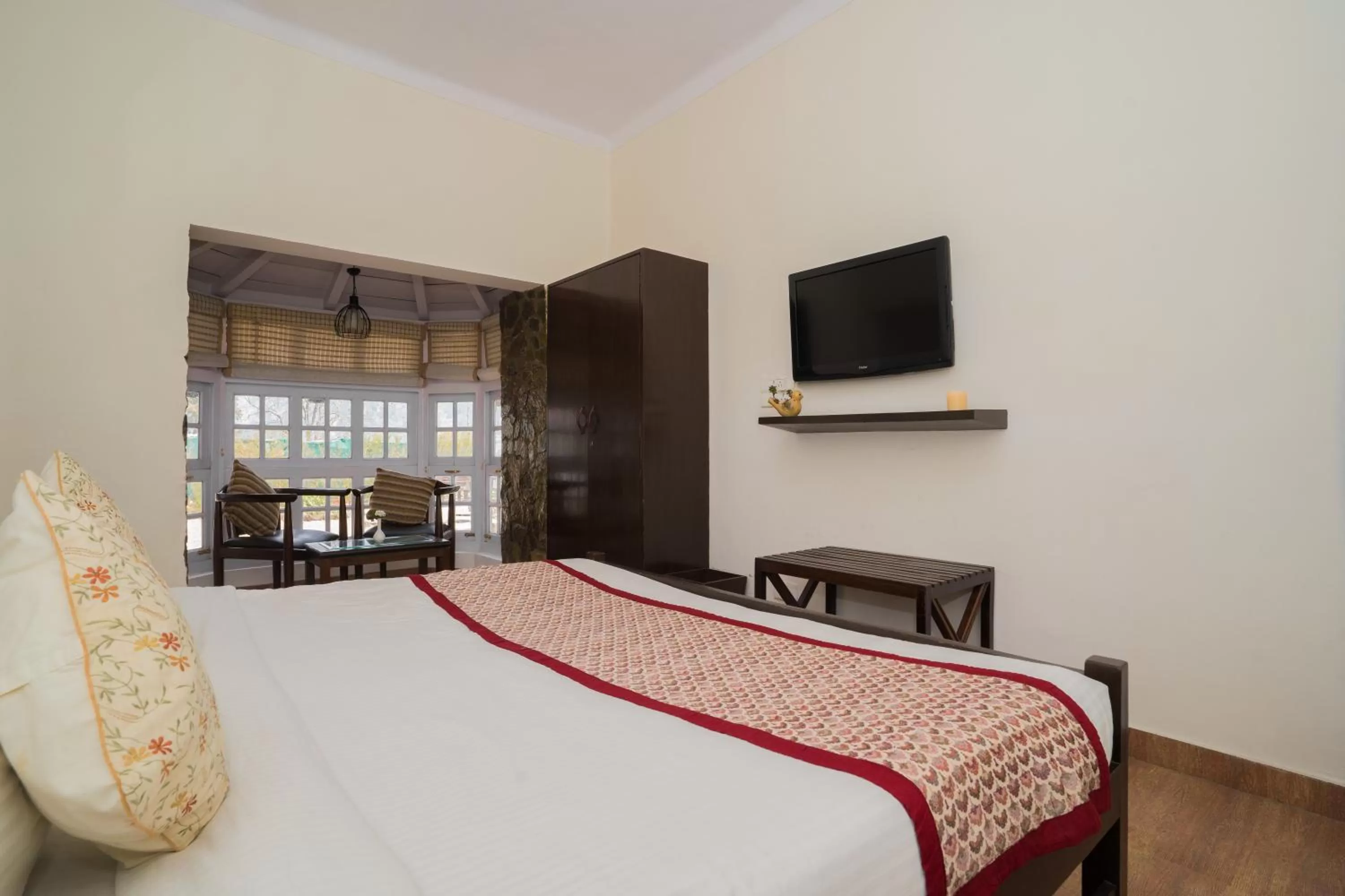Bed in Bhikampur Lodge By Nine Hotels