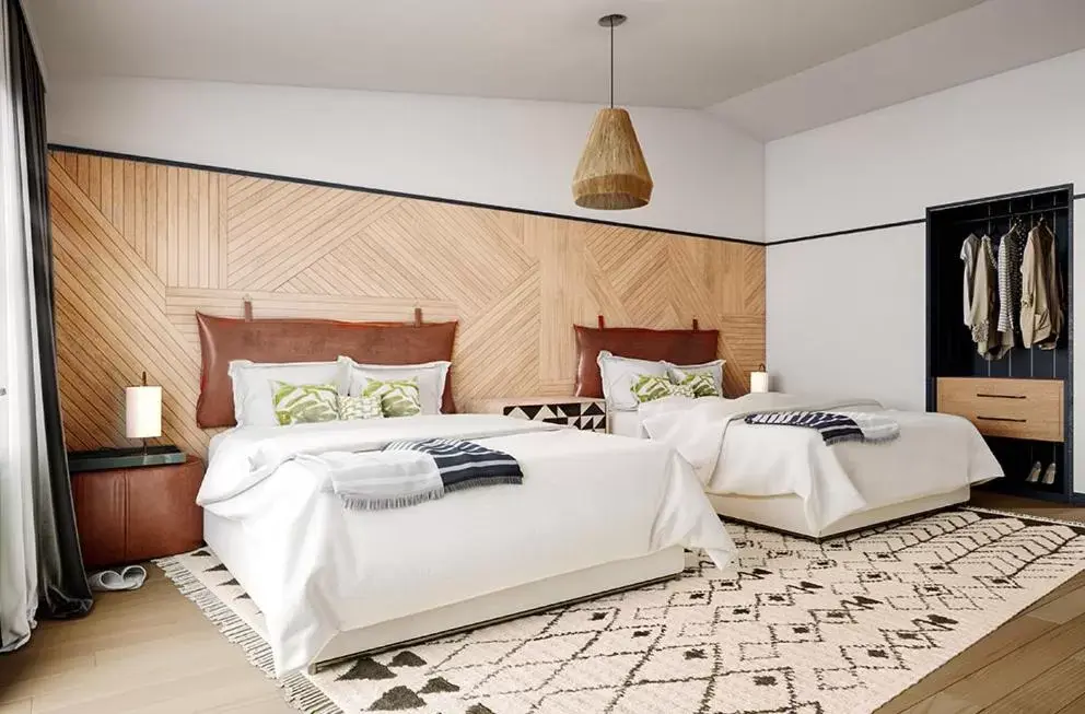 Deluxe Queen Room with Two Queen Beds and Terrace in Calistoga Motor Lodge & Spa, part of JdV by Hyatt Deluxe Queen Room with Two Queen Beds and Terrace in Calistoga Motor Lodge & Spa, part of JdV by Hyatt