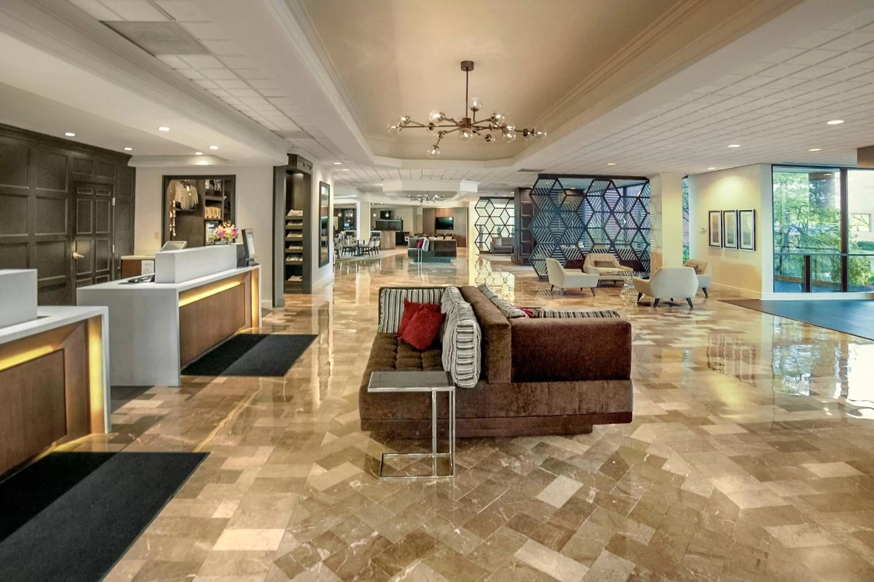 Lobby or reception in Ann Arbor Marriott Ypsilanti at Eagle Crest