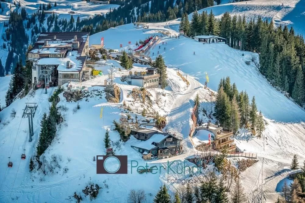Hocheckhuette On Top of the Kitzbuehel Hahnenkamm Mountain
