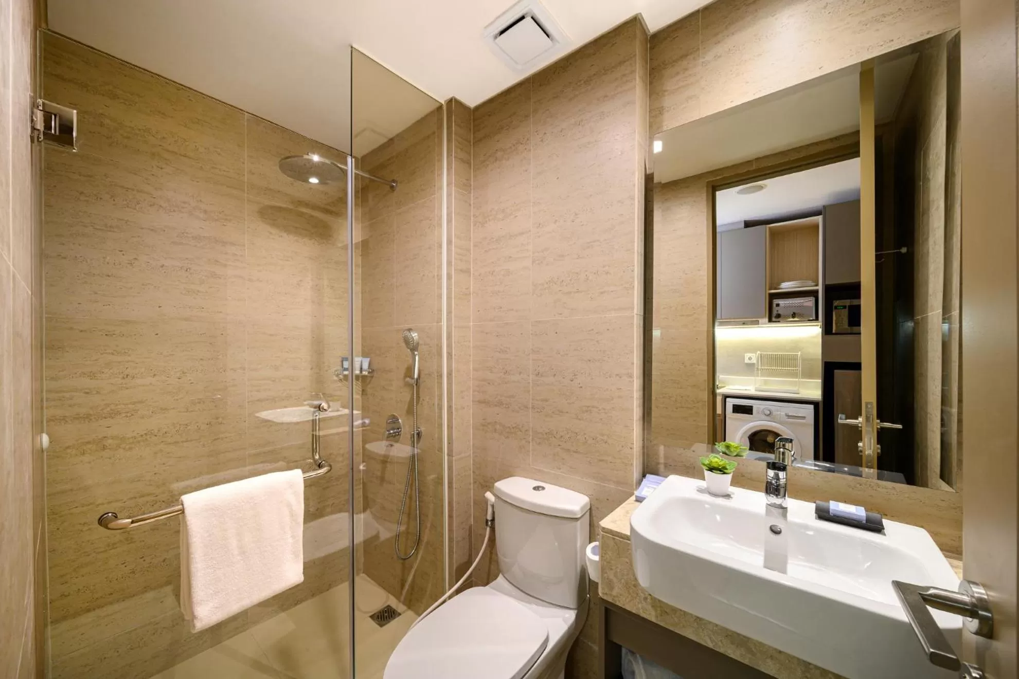 Shower in Oakwood Apartments PIK Jakarta