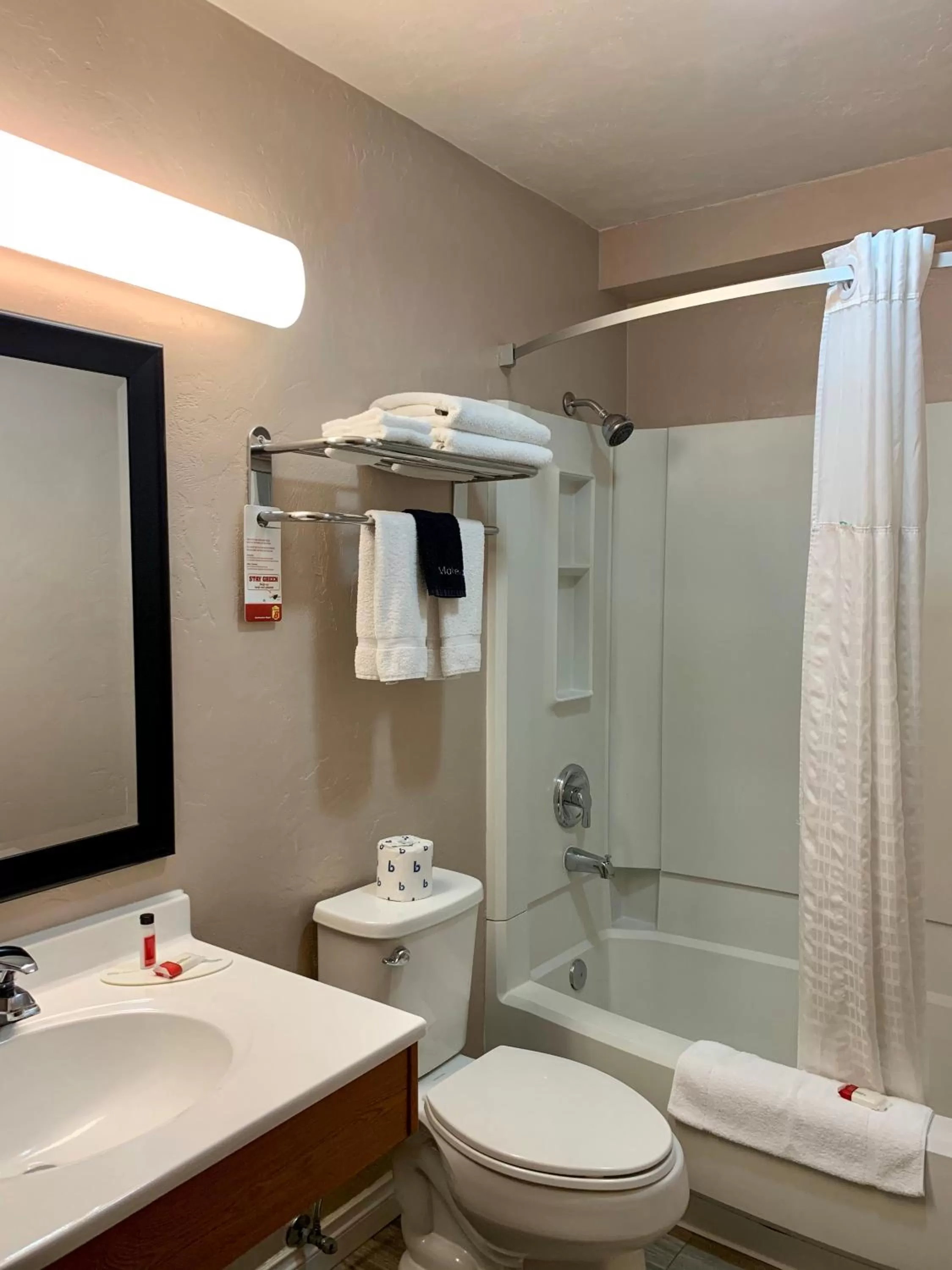 Shower in Super 8 by Wyndham Port Angeles at Olympic National Park