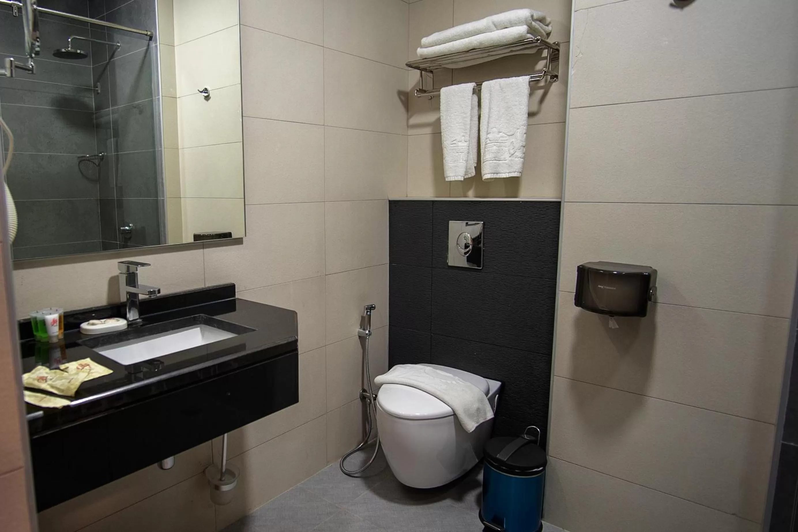 Living room, Bathroom in My Luxury Hotel