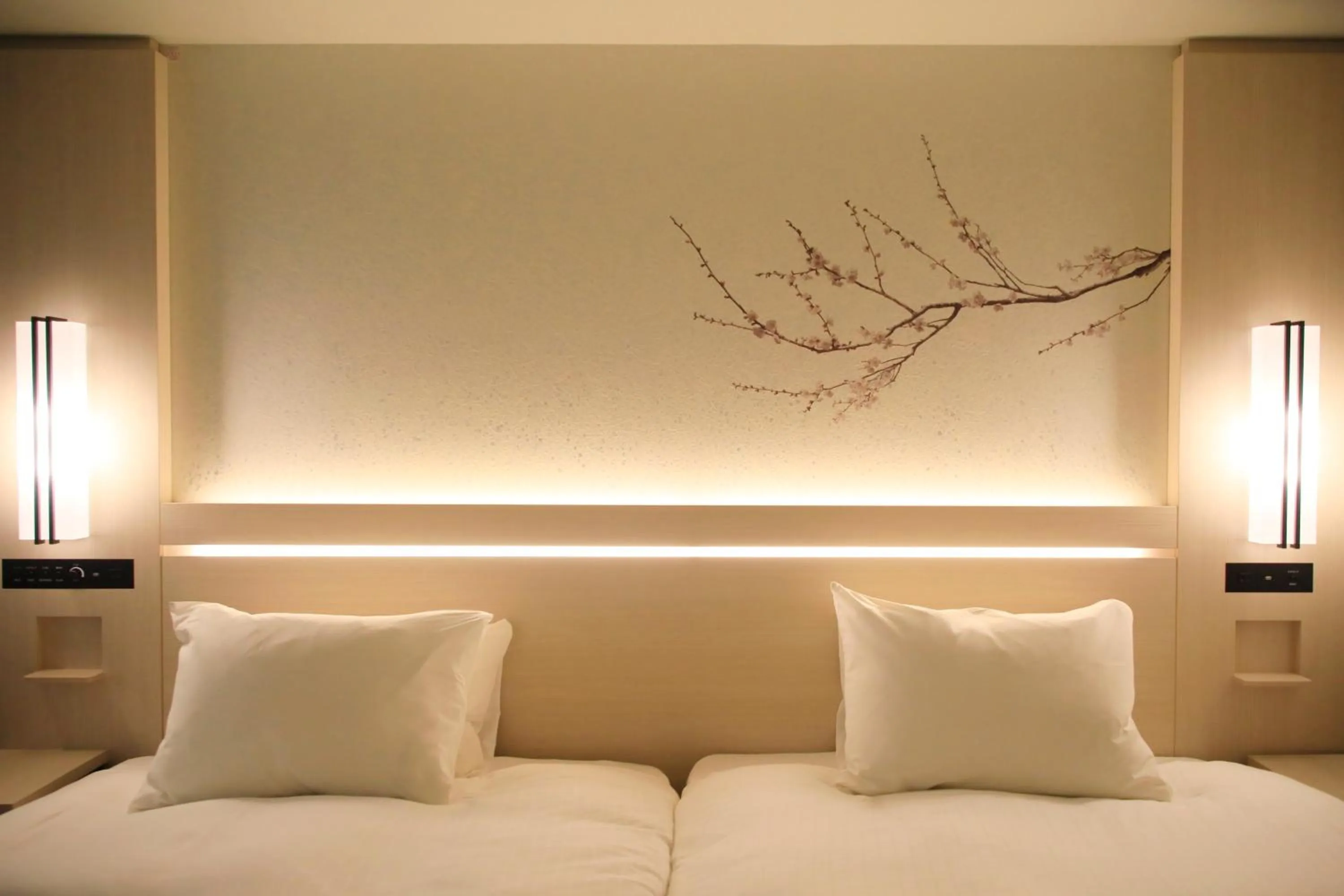 Bed in Hotel Yaenomidori Tokyo