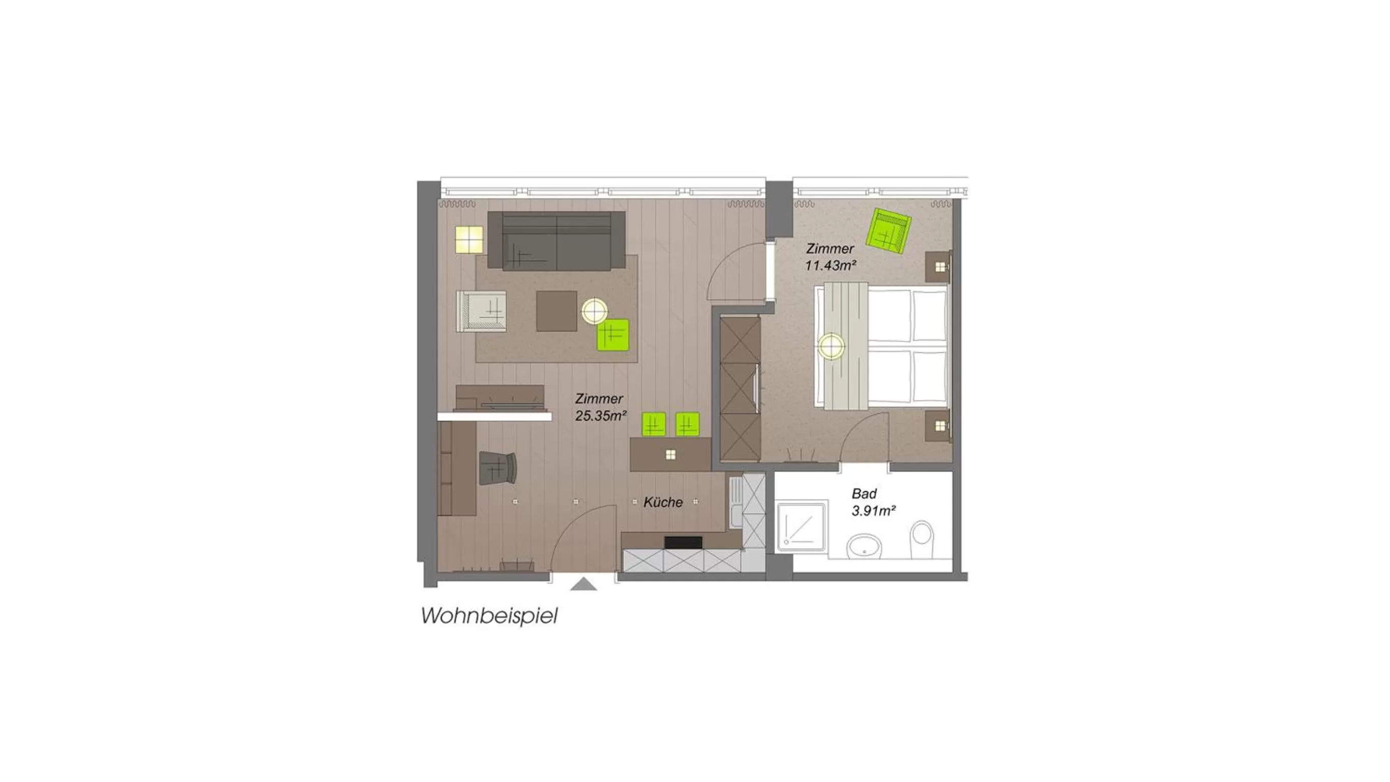 Floor plan in Appartello Smarttime living Hamburg