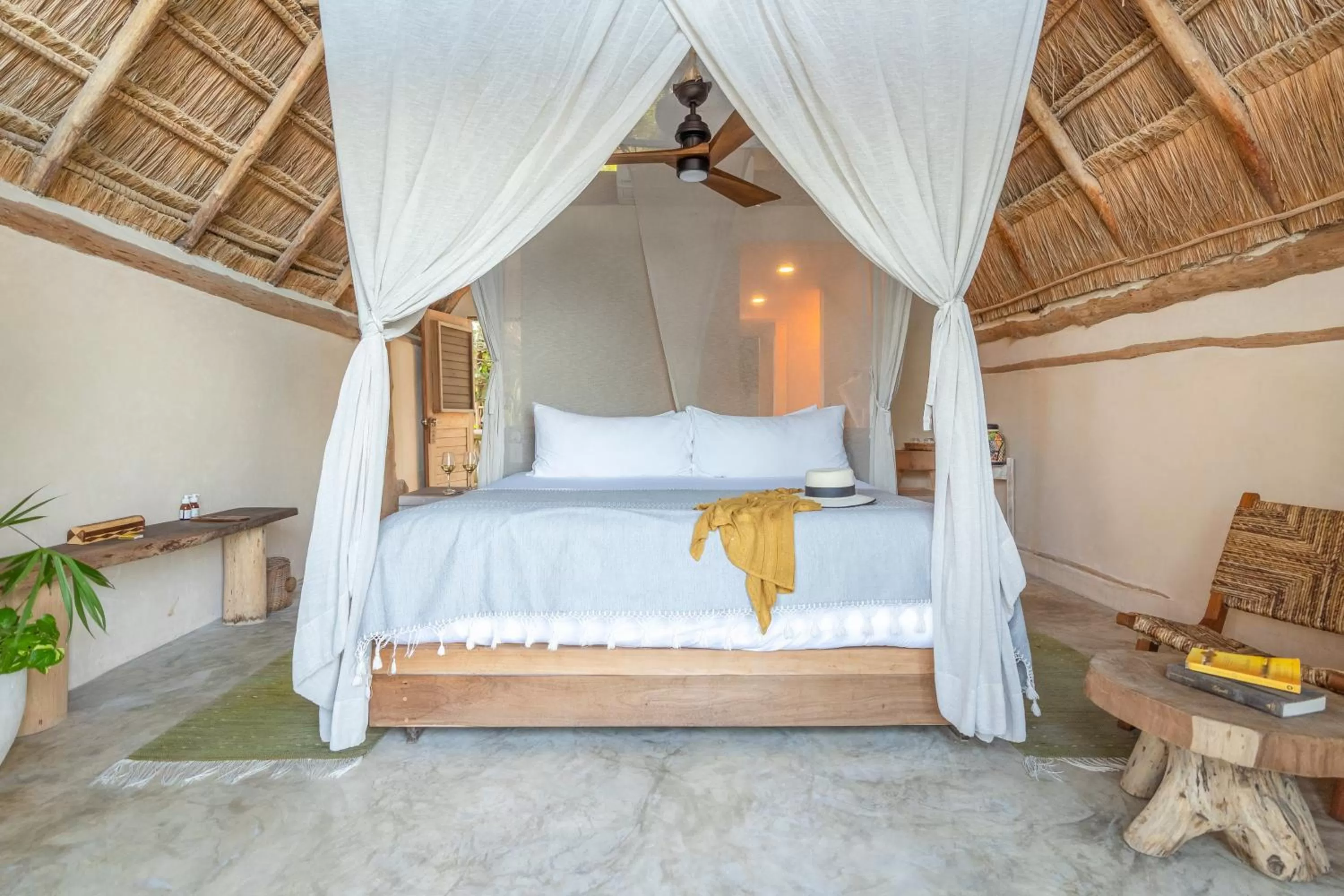 Bed in Ahau Tulum - Beachfront Hotel