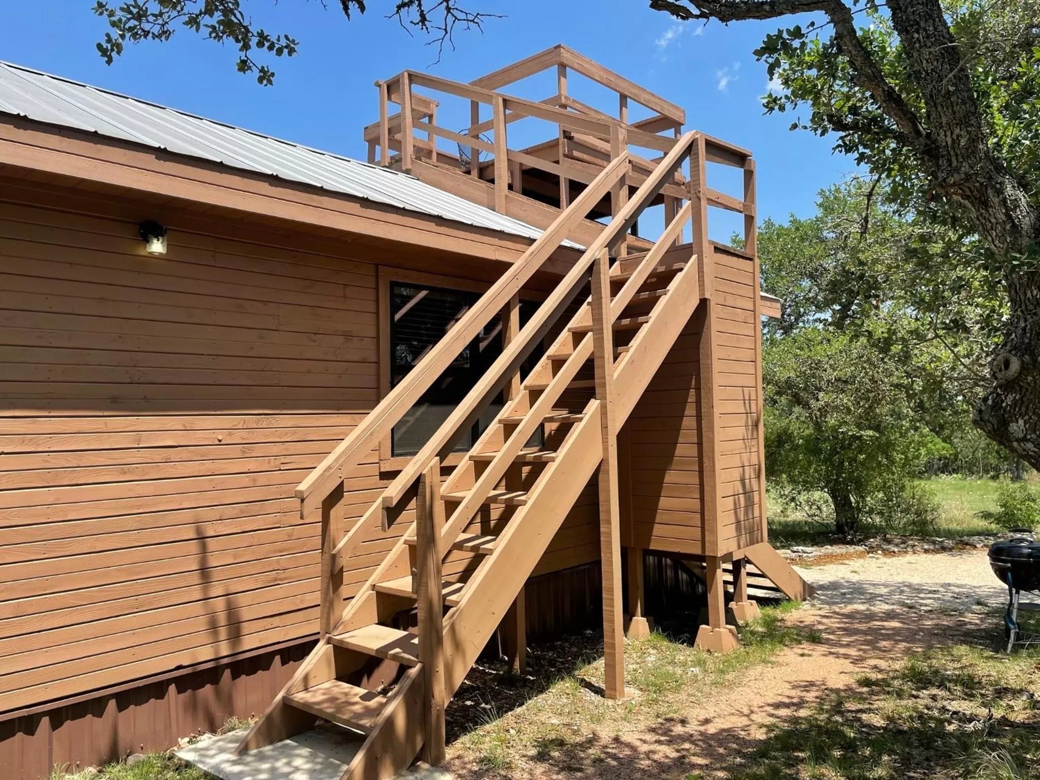 Patio, Property Building in Walnut Canyon Cabins