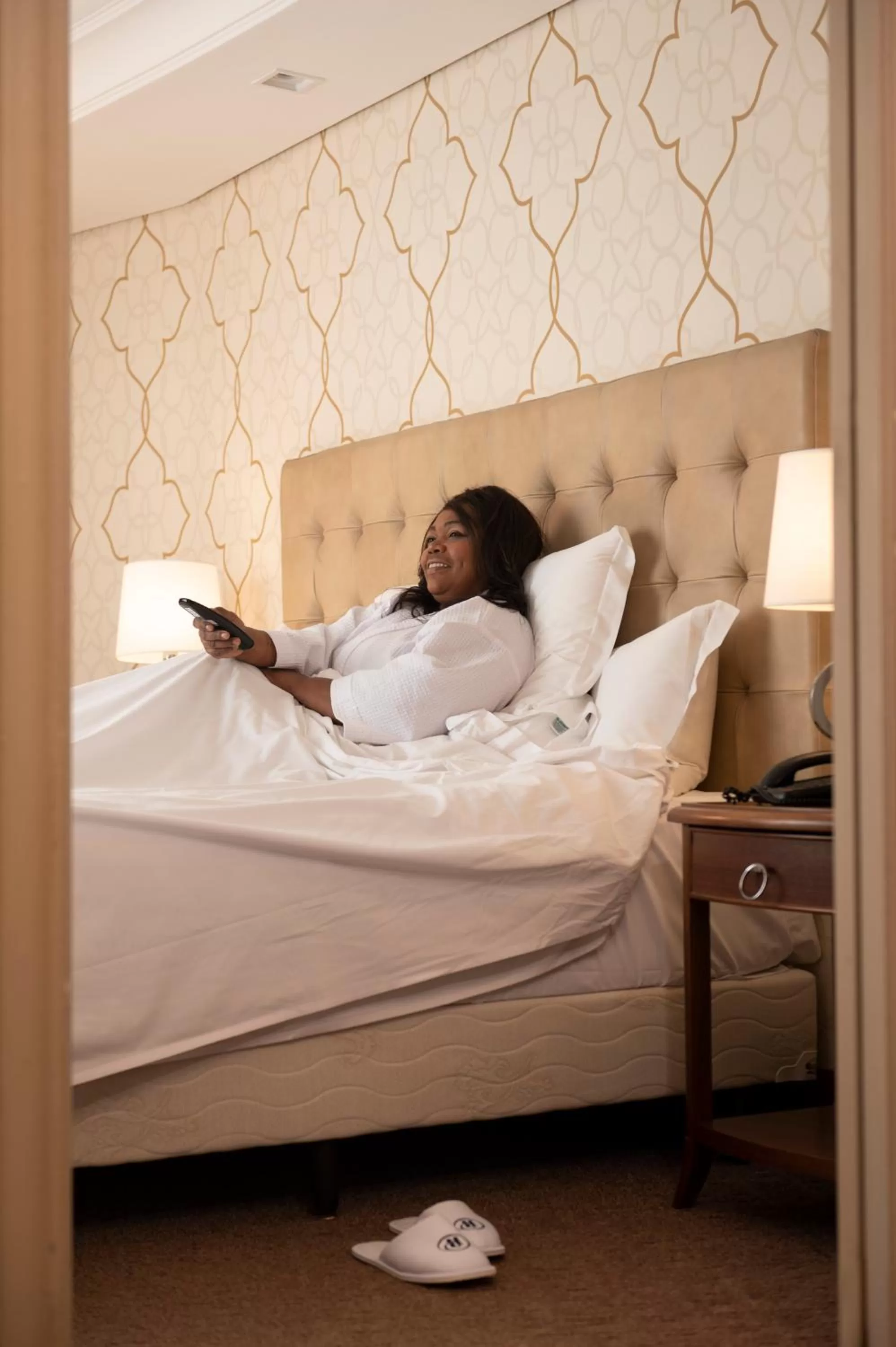 Bed in Hilton Porto Alegre, Brazil