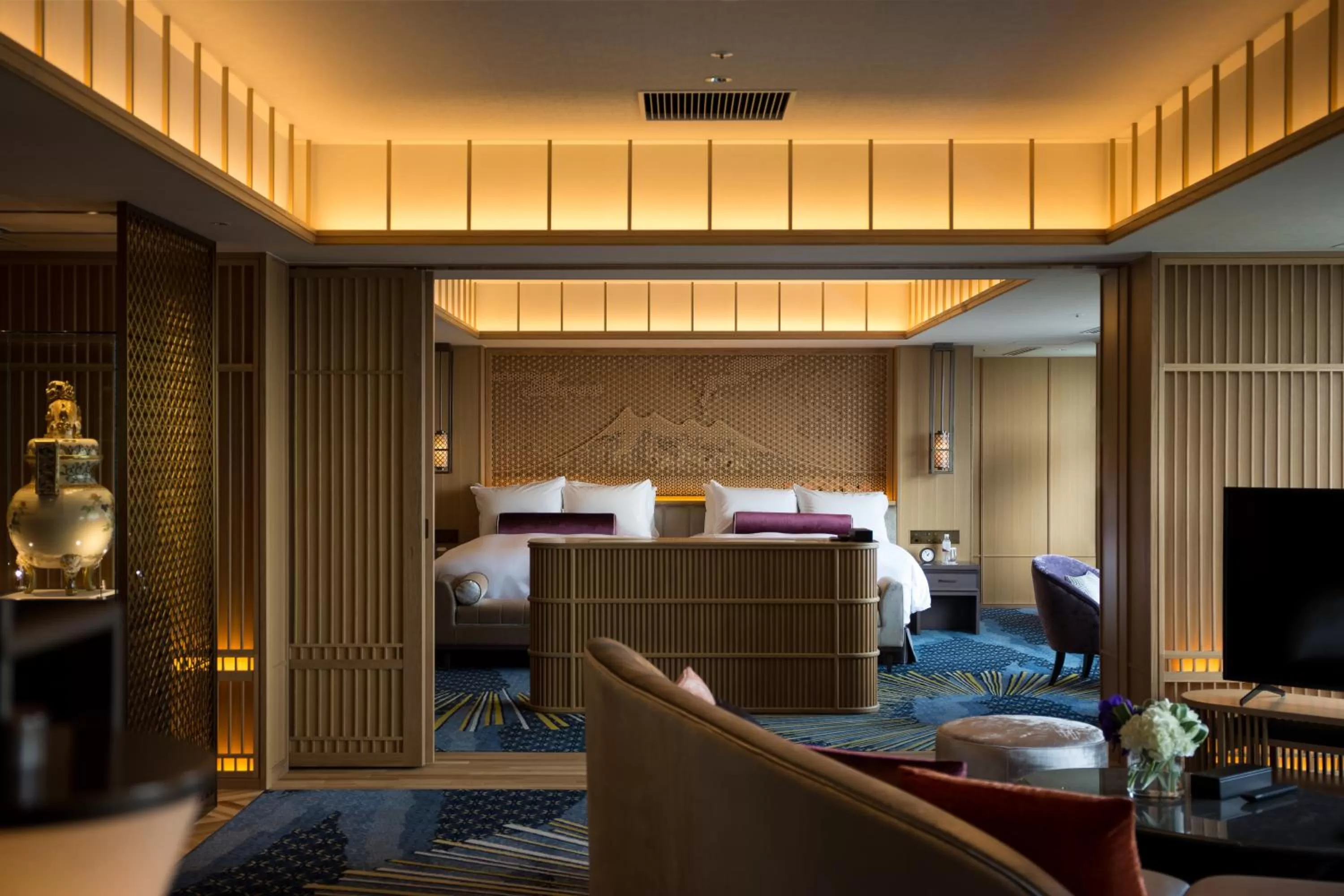 Bed in SHIROYAMA HOTEL kagoshima