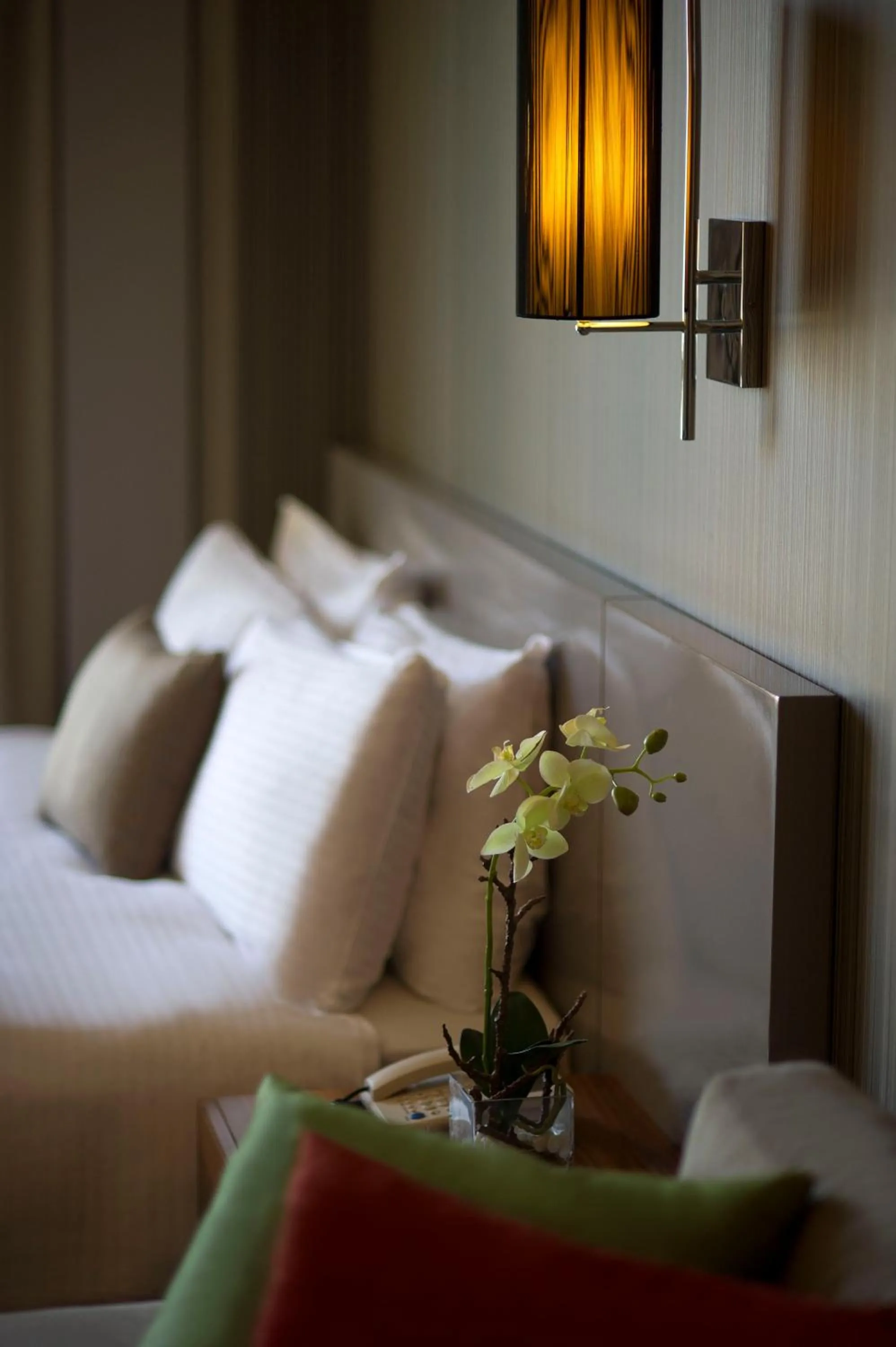 Bed in ParkTower Suites