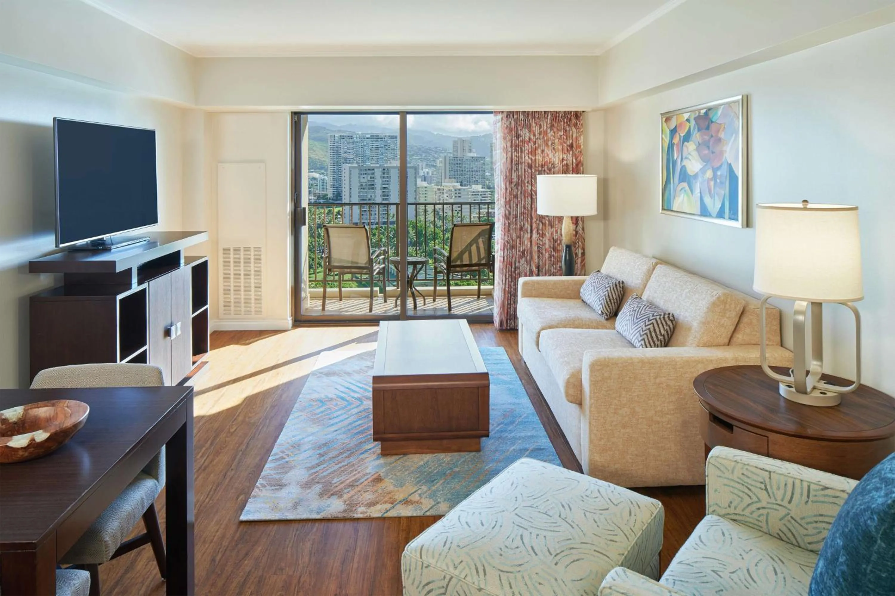 One-Bedroom King Suite with Sofa Bed and Mountain View - Kalia Tower in Hilton Grand Vacations Club at Hilton Hawaiian Village