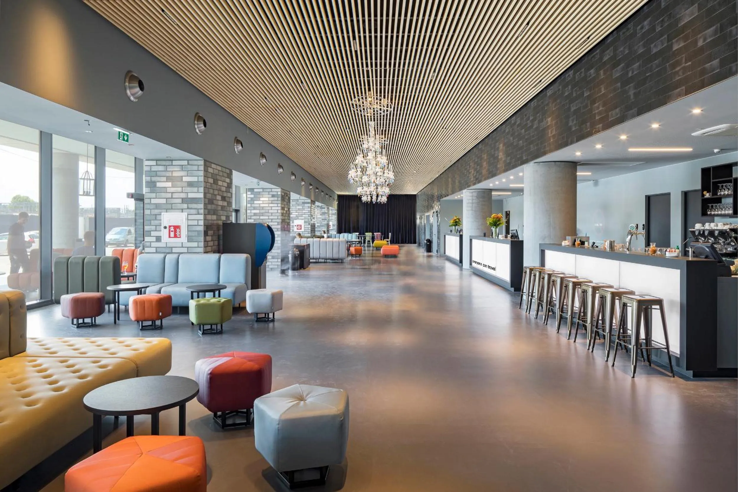 Lobby or reception in a&o Hostel Venezia Mestre