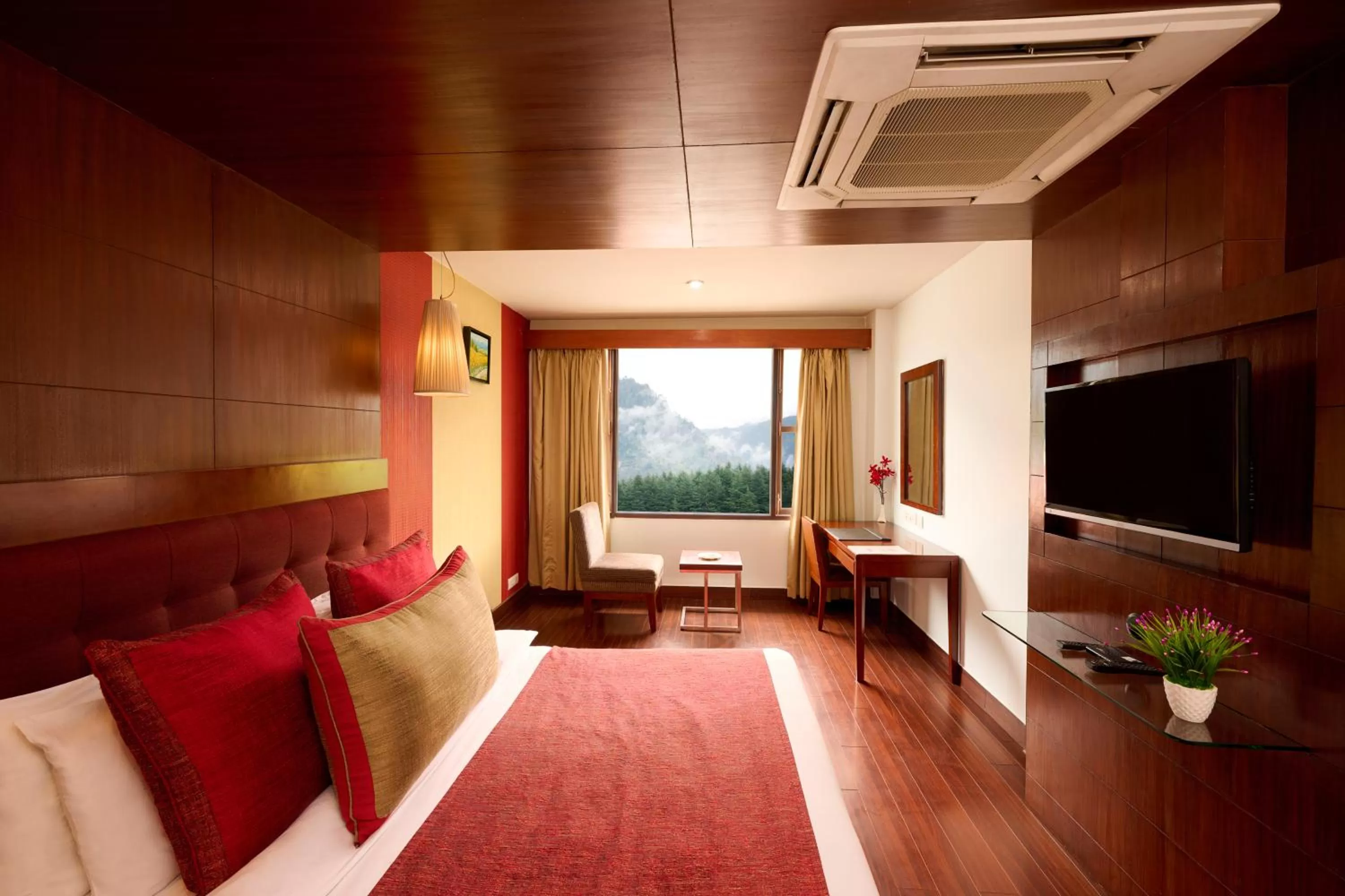 View (from property/room), Bed in Renest River Country Resort Manali