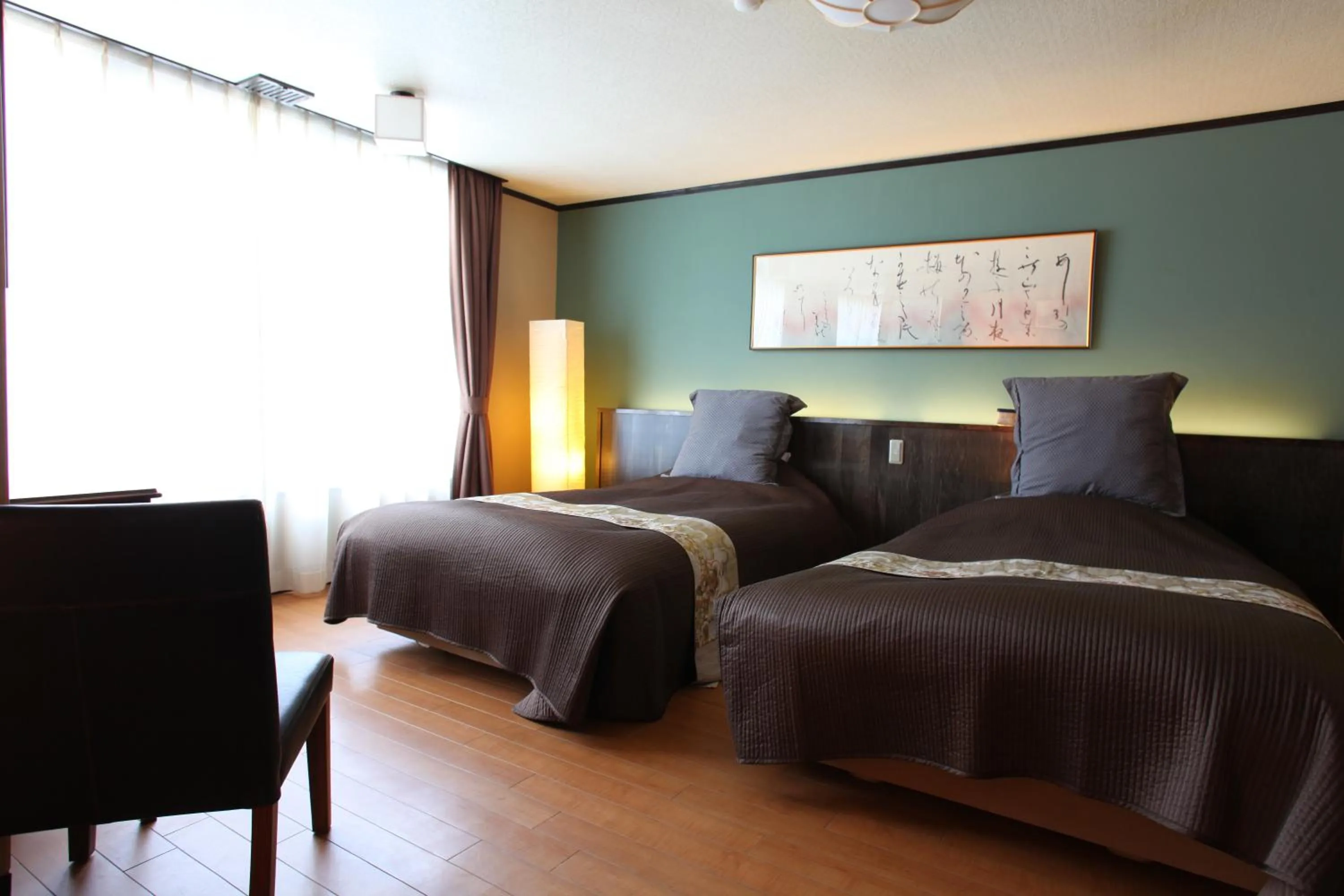 Bed in Ryokan Biyunoyado