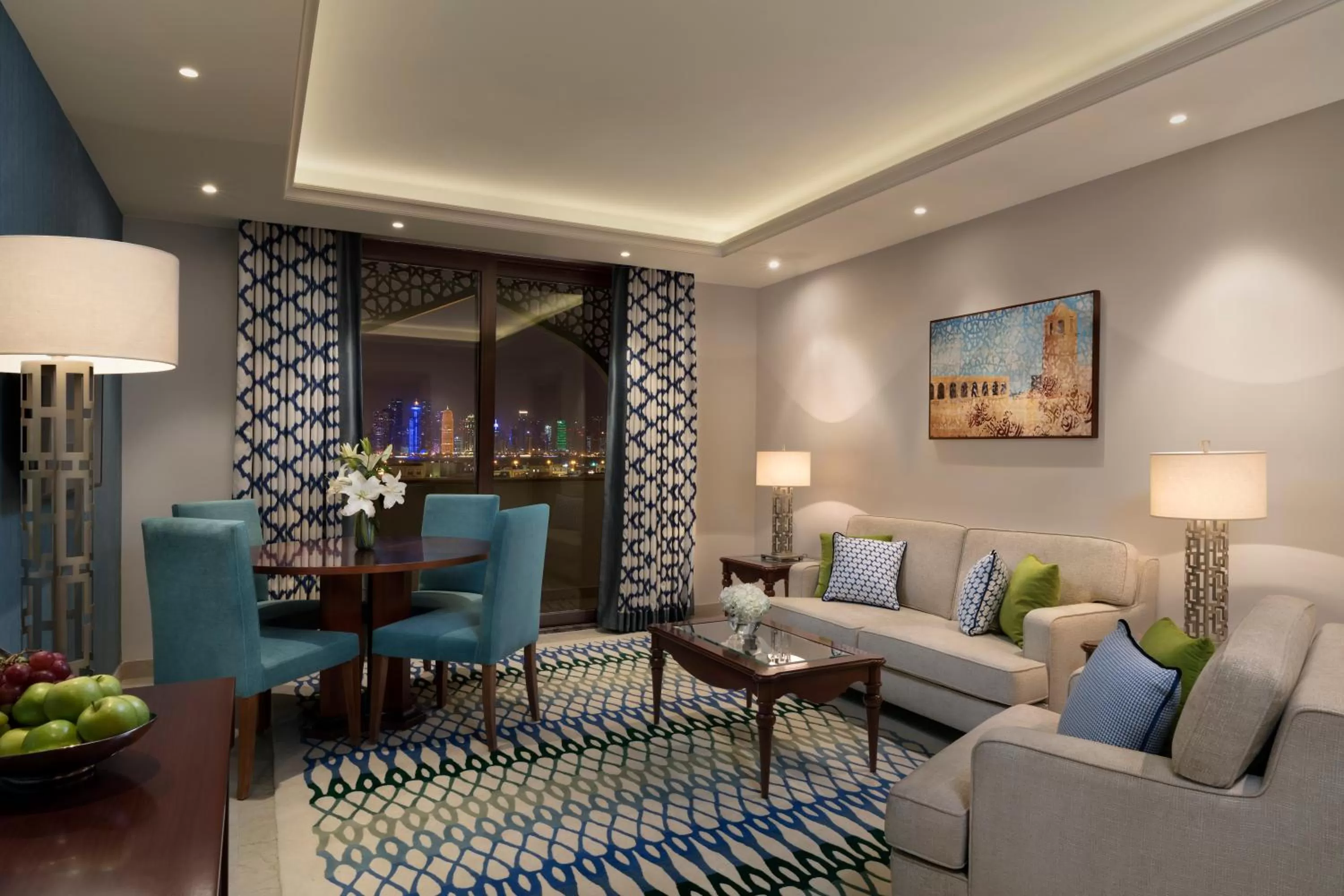 Living room in Al Najada Doha Hotel Apartments by Oaks