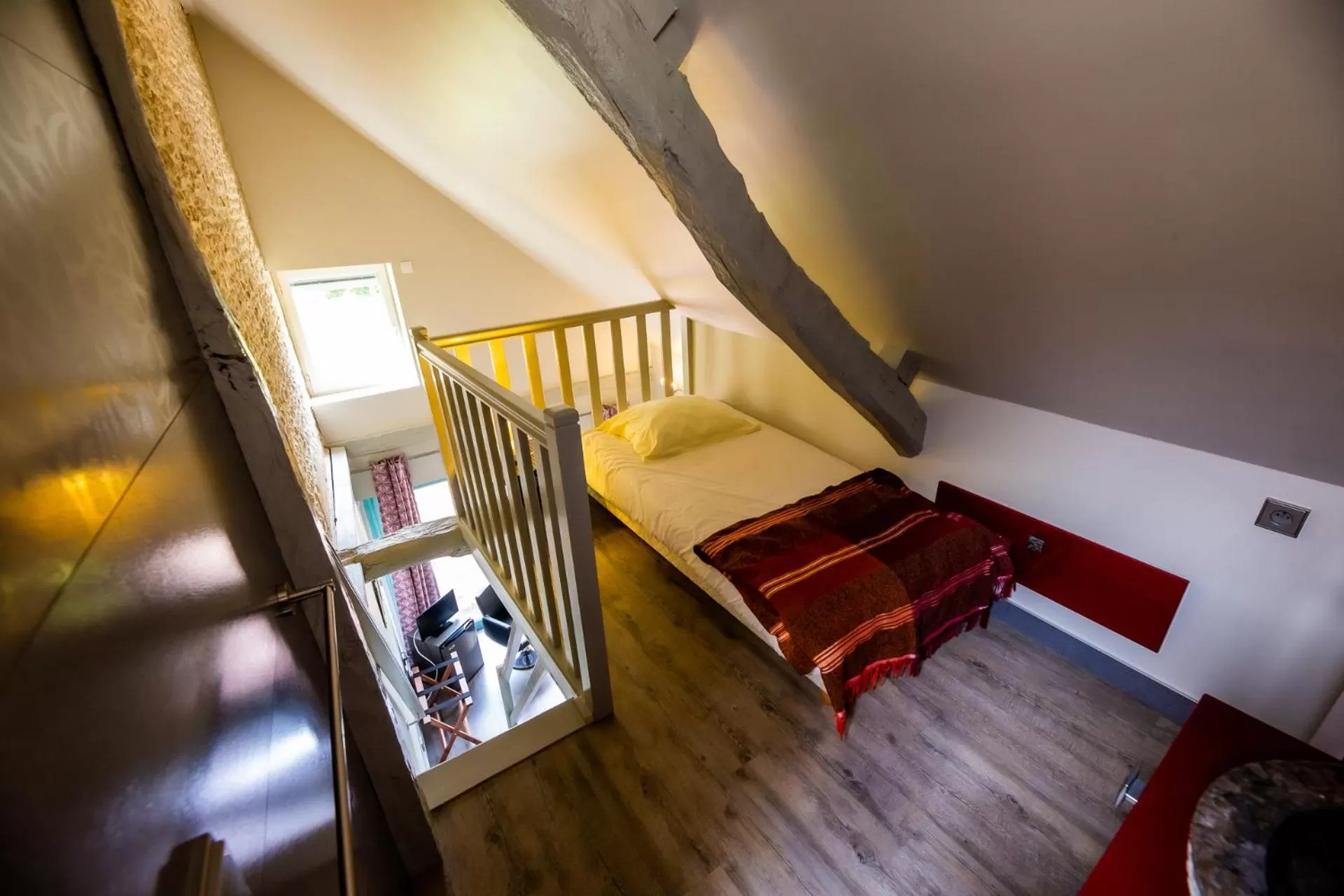 Bed in La Ferme de l'Oudon & SPA