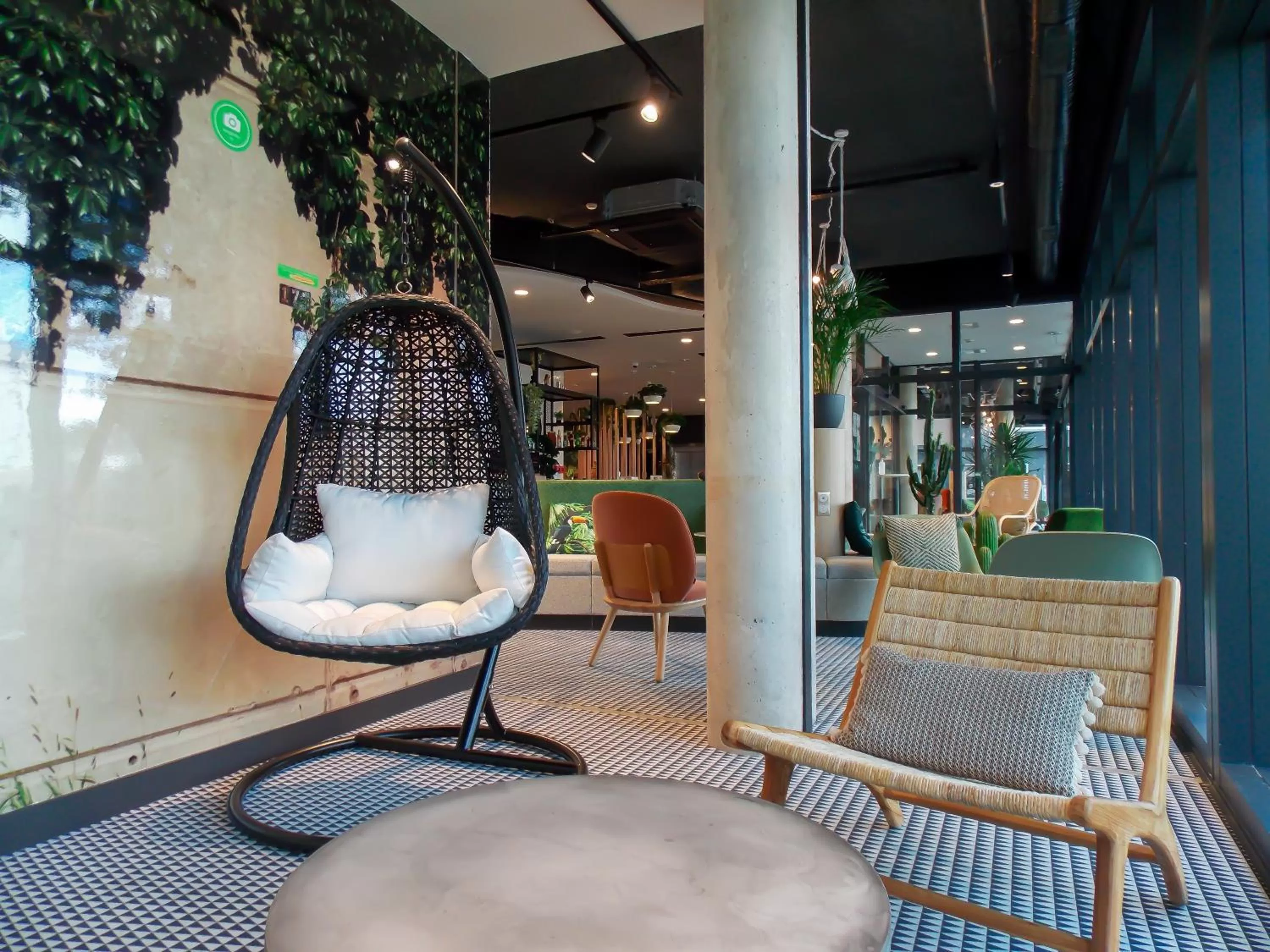 Decorative detail in ibis budget Rouen Centre Rive Gauche