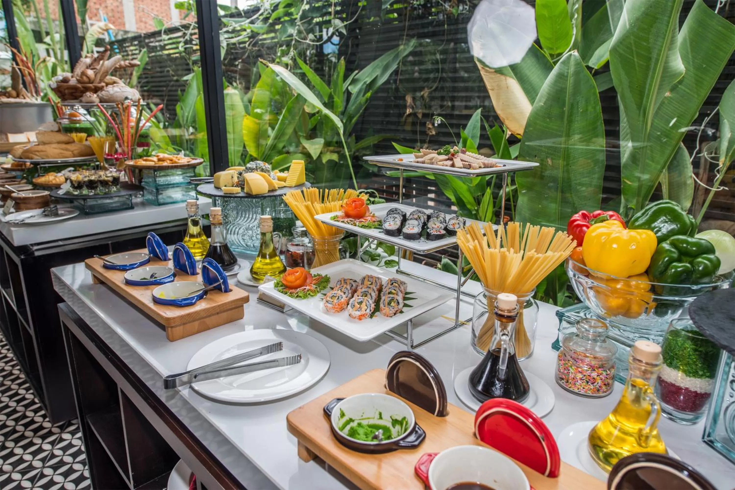 Buffet breakfast in The Villa by Metta