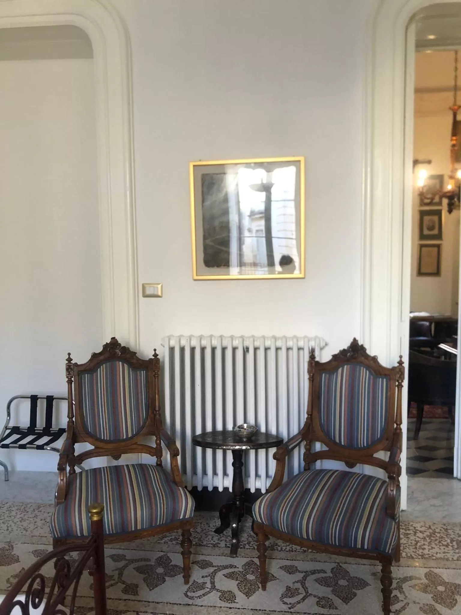 Seating area in Palazzo Bernardini Suites