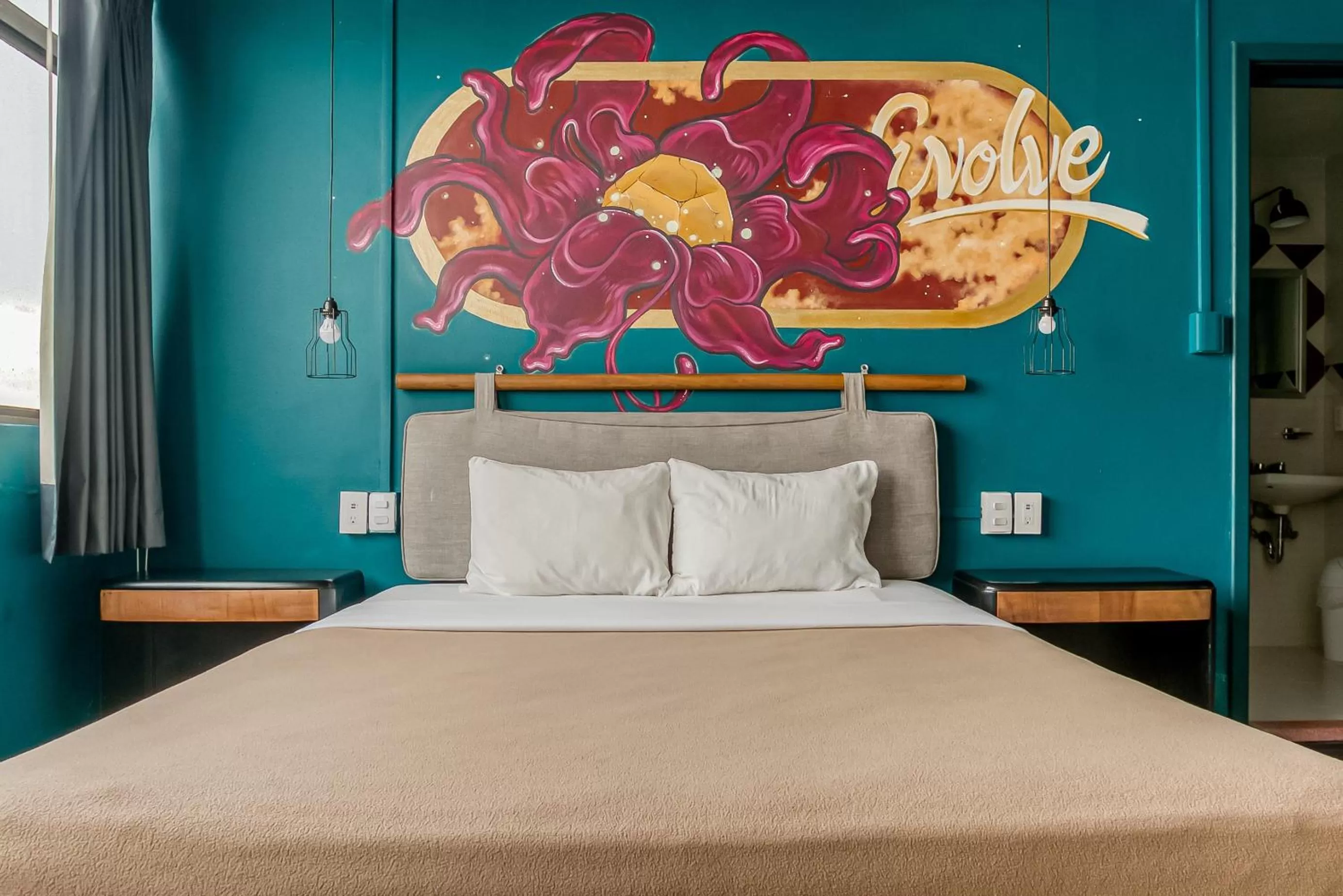 Photo of the whole room, Bed in Selina Mexico City Downtown