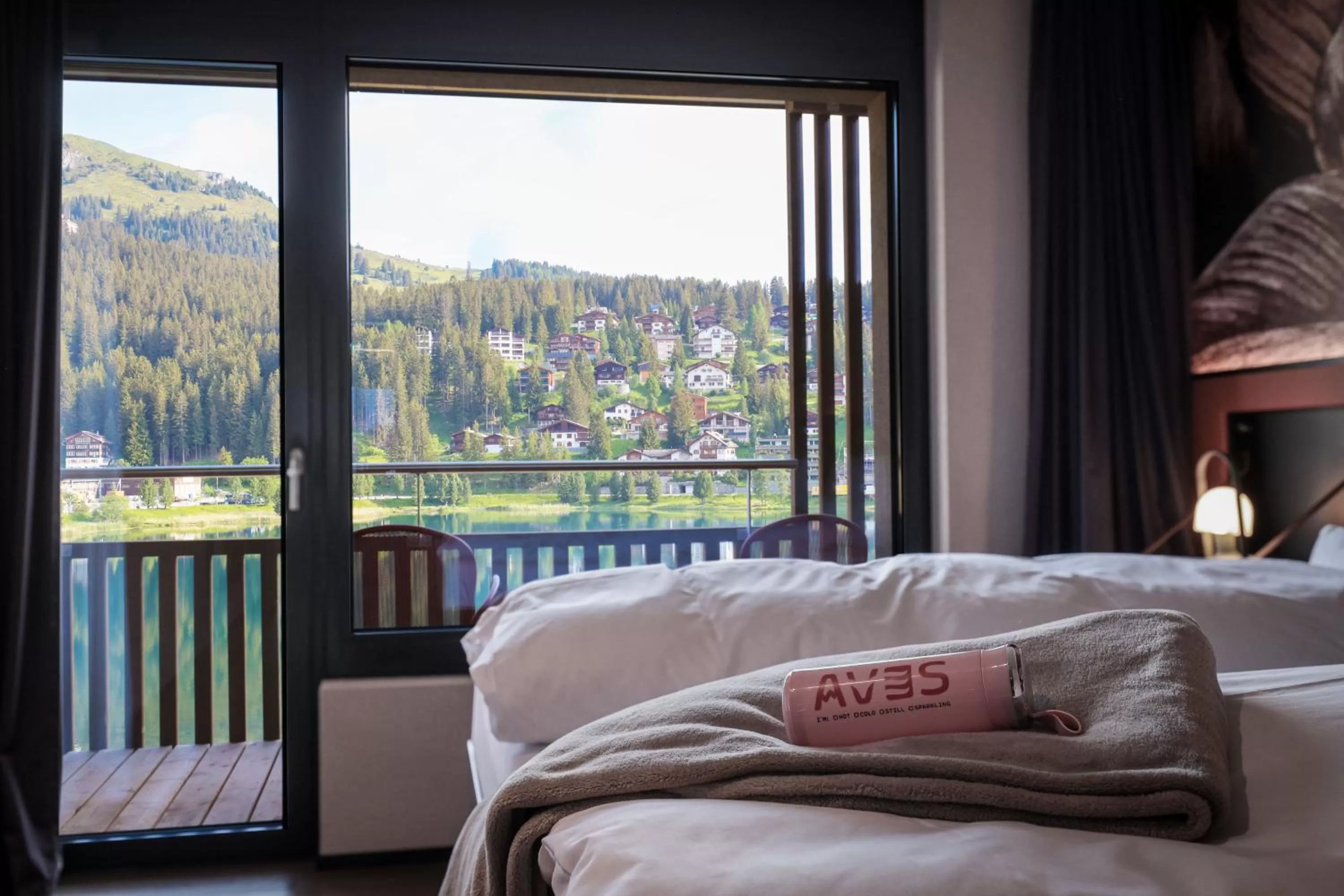 View (from property/room), Bed in AVES Hotel&Apartment Arosa