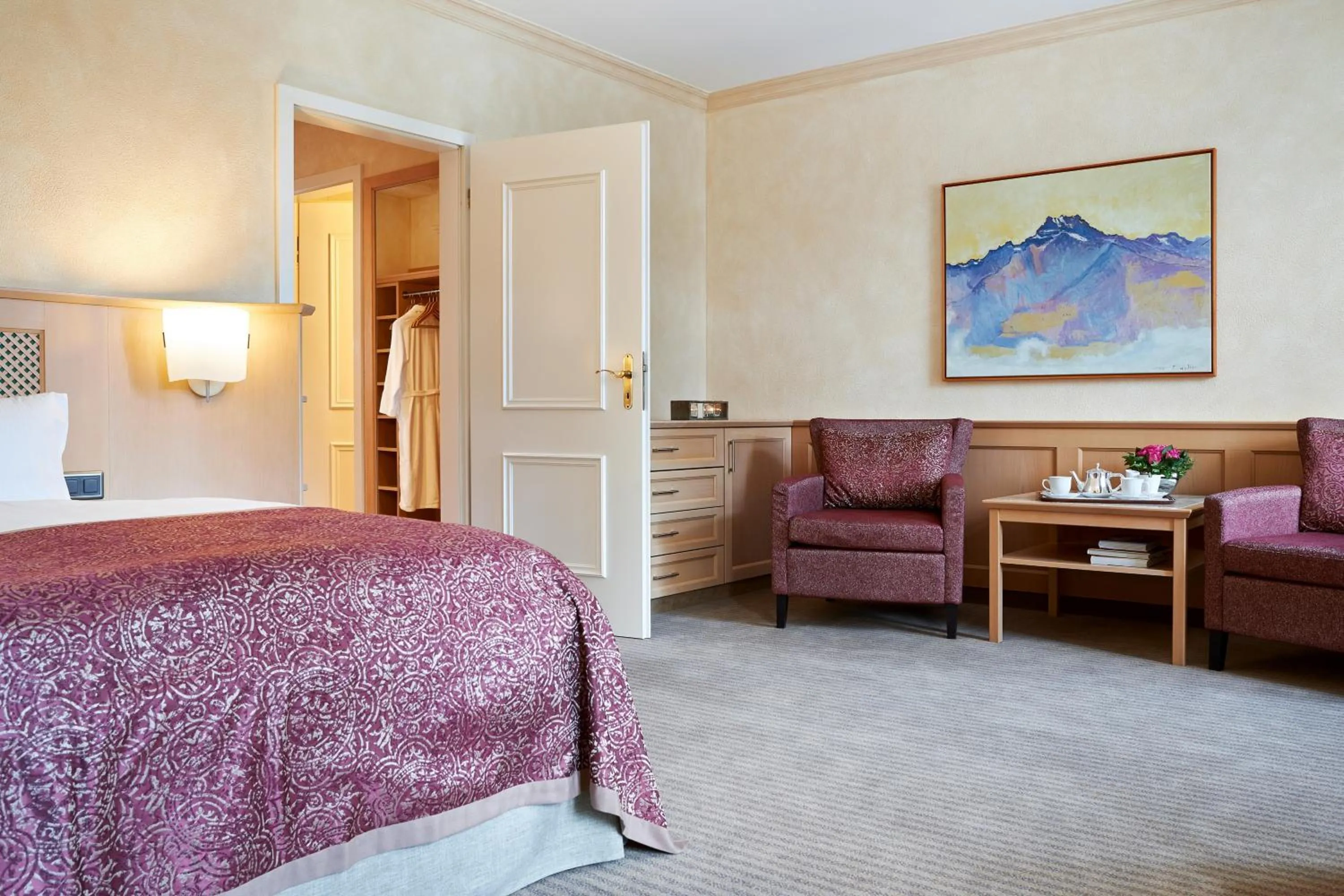 Deluxe Double Room Classic - single occupancy in Cresta Palace Celerina St Moritz Ski In and Ski Out