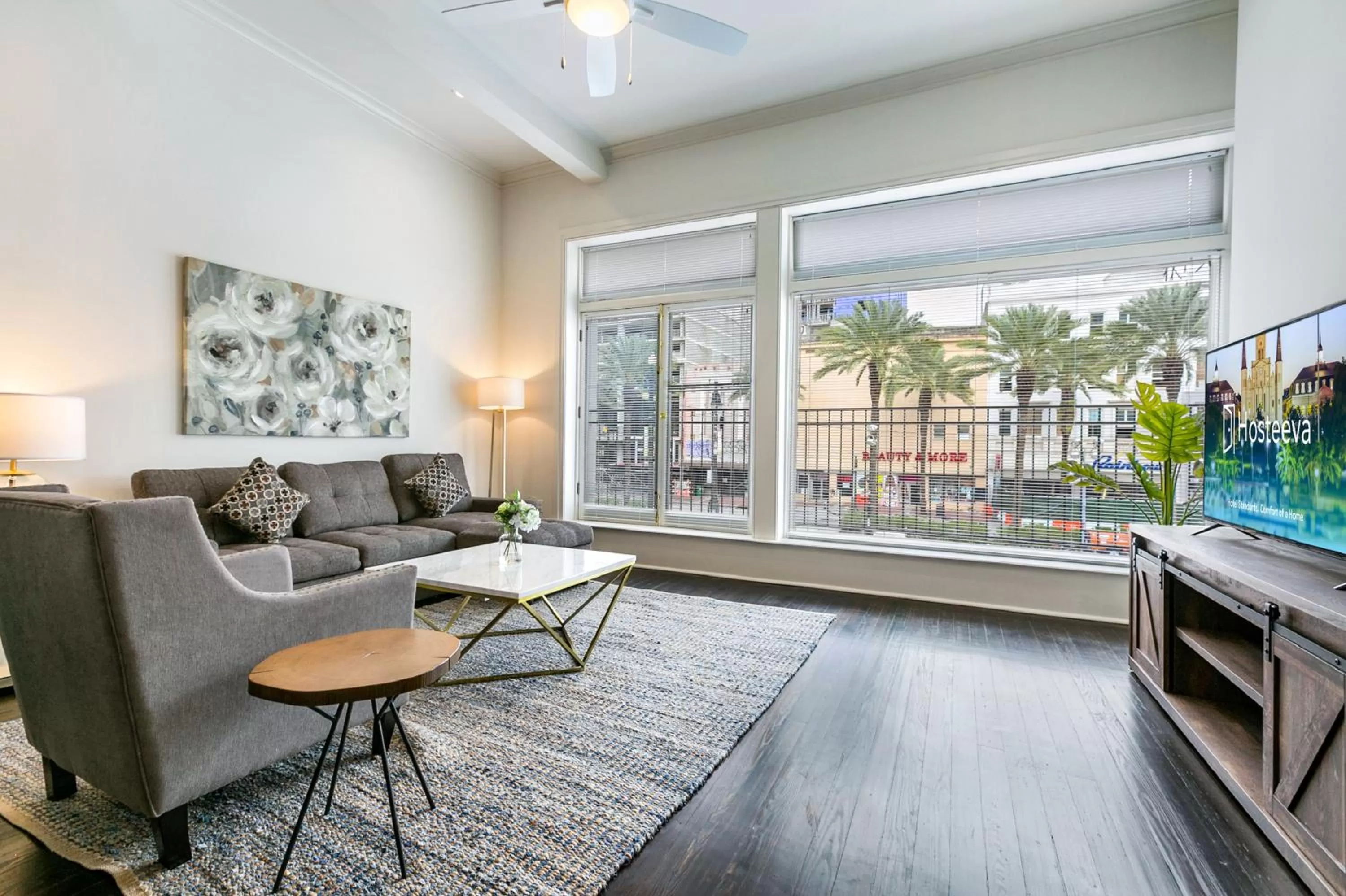 Living room in 1 and 2 BR Private Condos Steps Away From French Quarter