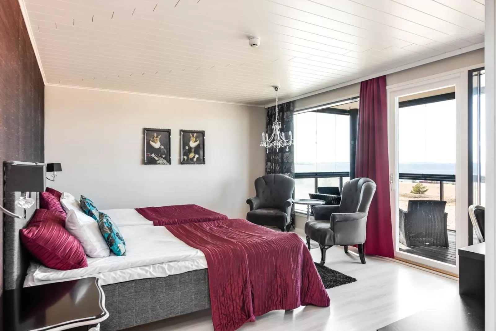 Bed in Hotel Rantakalla