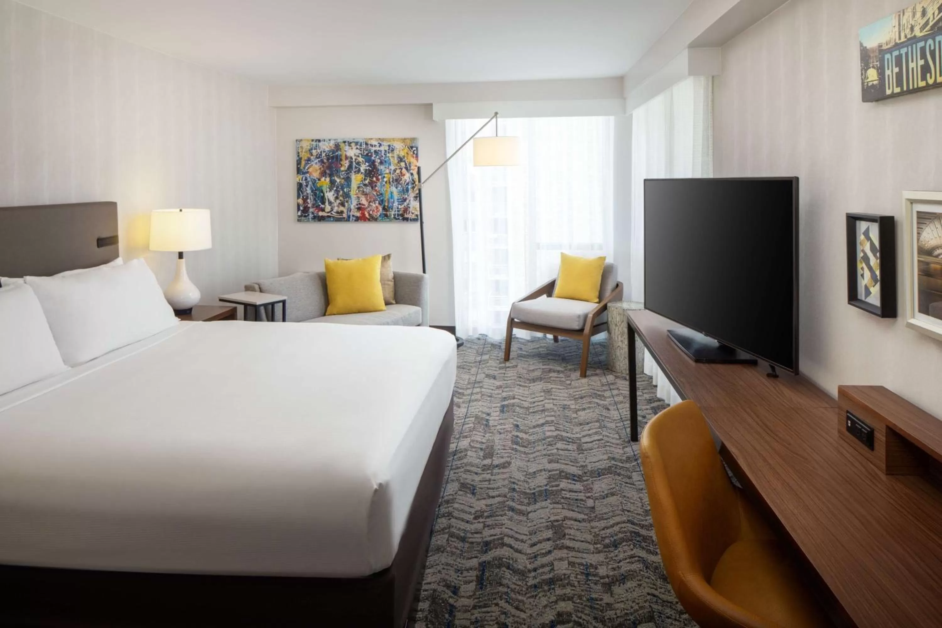 Bedroom, Bed in The Bethesdan Hotel, Tapestry Collection by Hilton