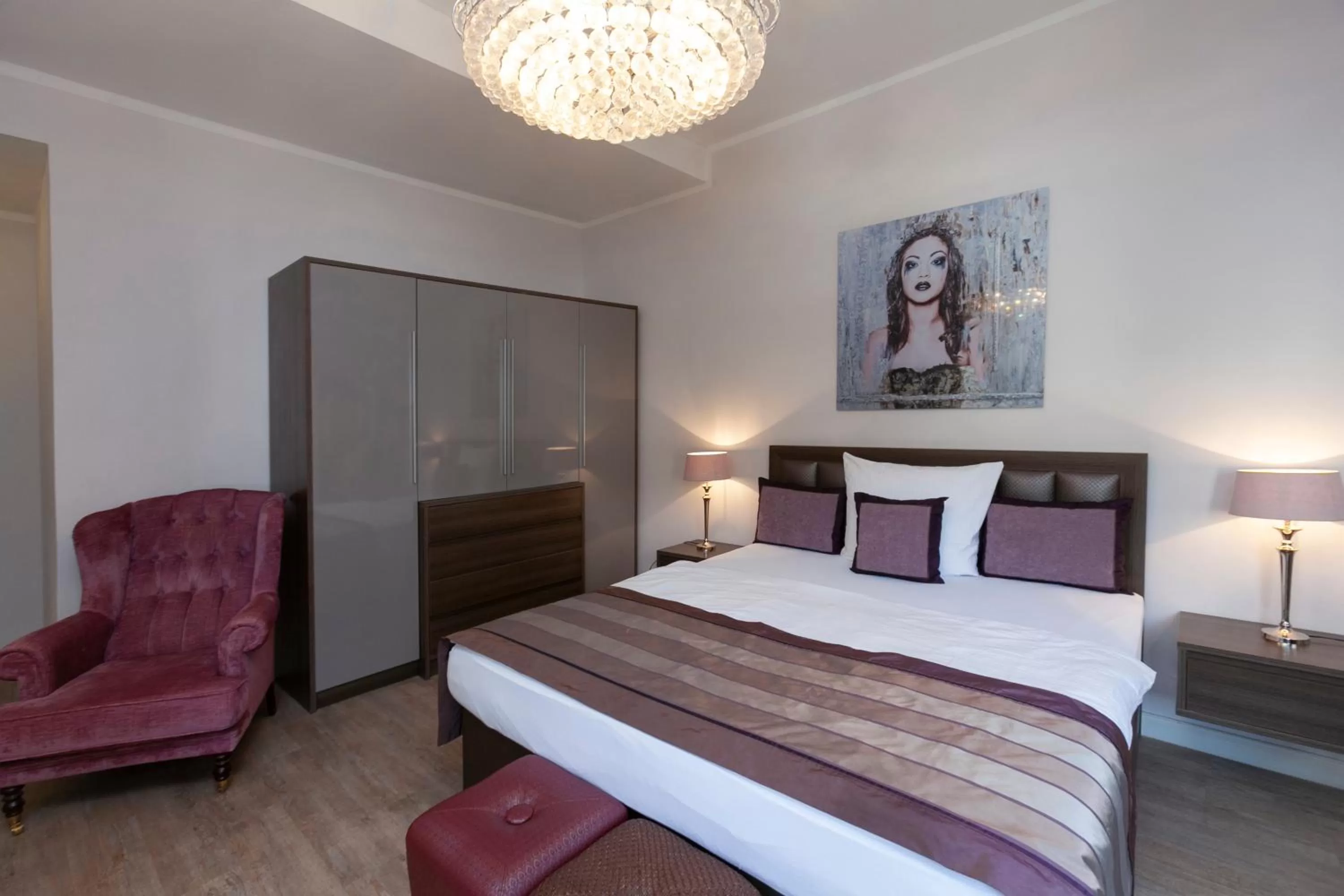 Bed in Hotel Prinz Anton