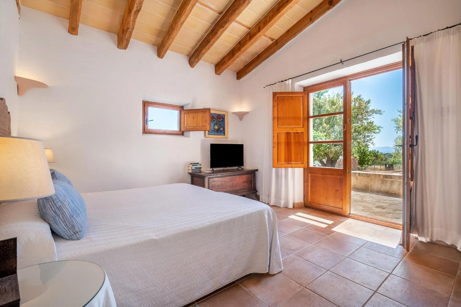 Bed in Agroturismo Son Siurana